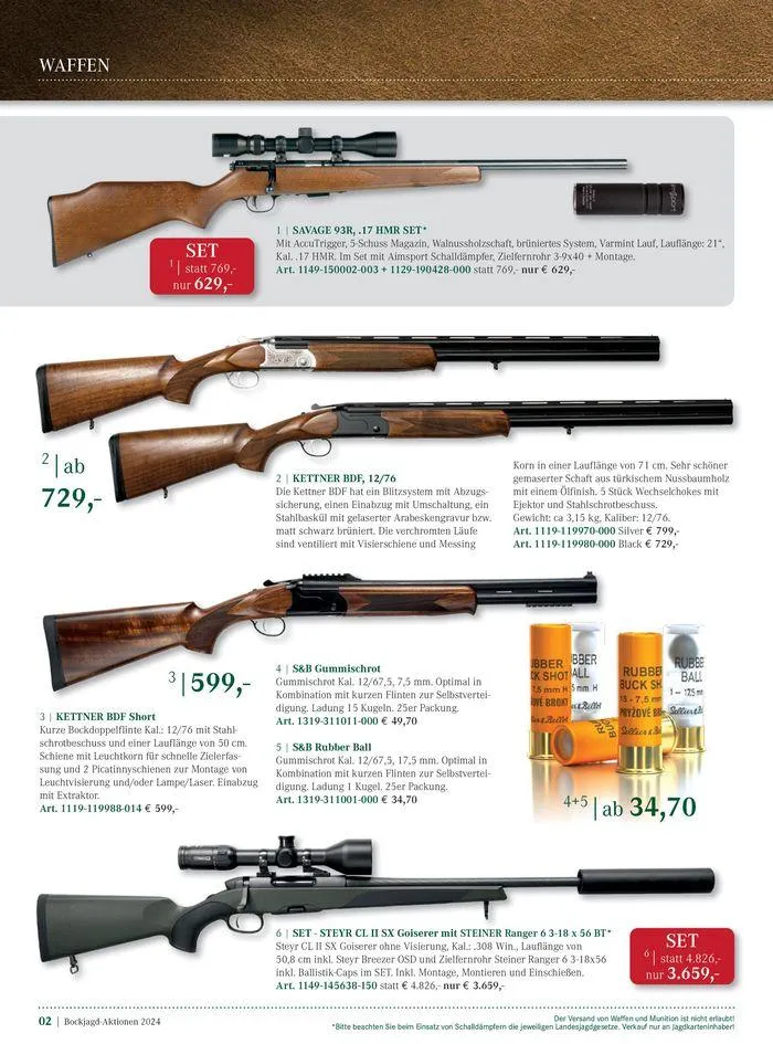 Bock Jagd Aktionen 2024 von 26. Juni bis 31. Dezember 2024 - Flugblätt seite 2