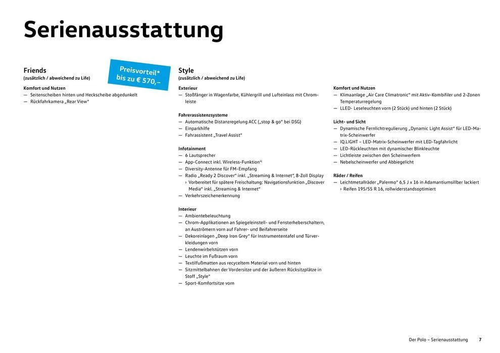 Volkswagen POLO von 16. Februar bis 16. Februar 2025 - Flugblätt seite 7