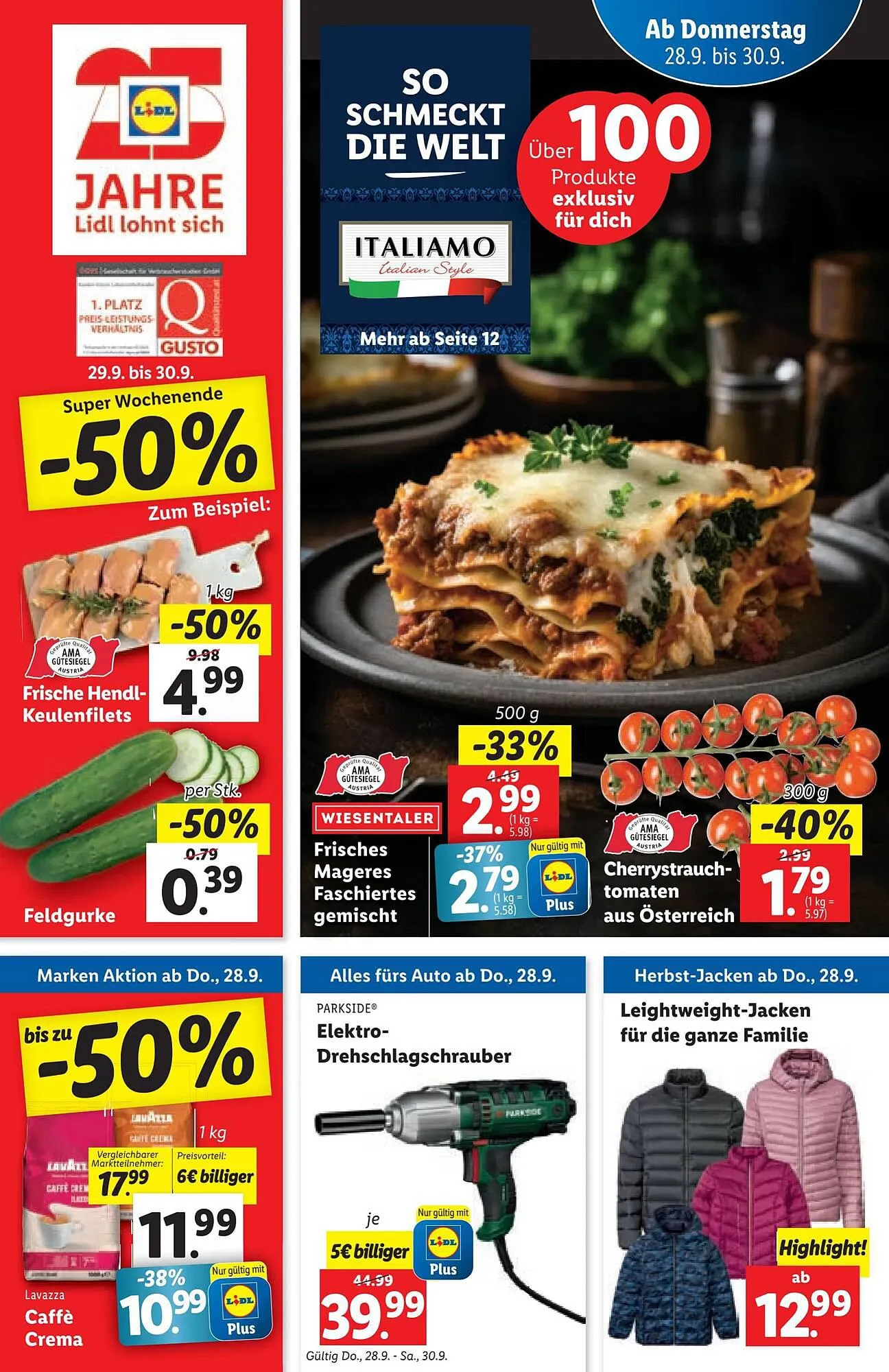 Lidl Flugblatt von 27. September bis 4. Oktober 2023 - Flugblätt seite 1