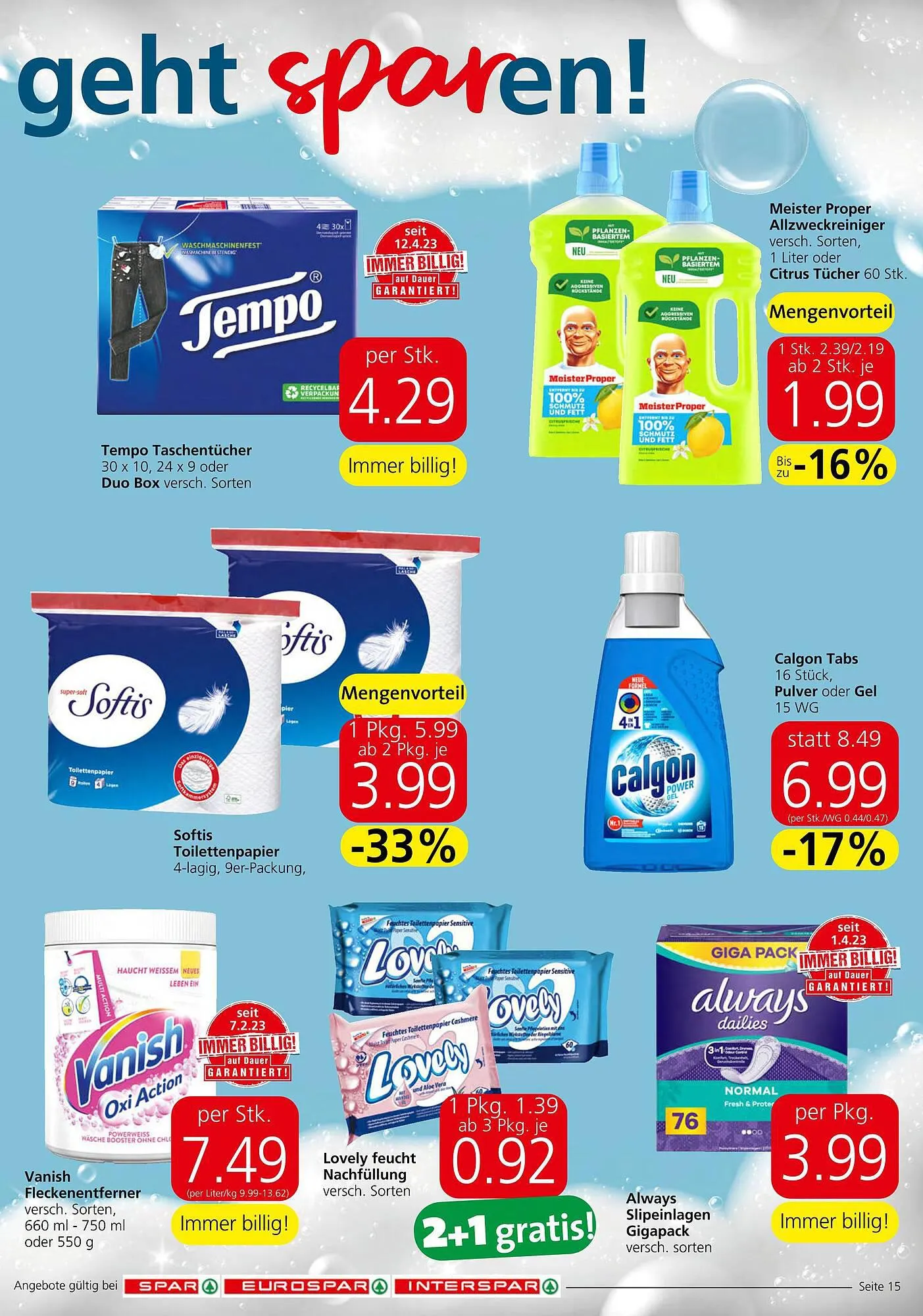 Spar Flugblatt von 21. September bis 27. September 2023 - Flugblätt seite 15