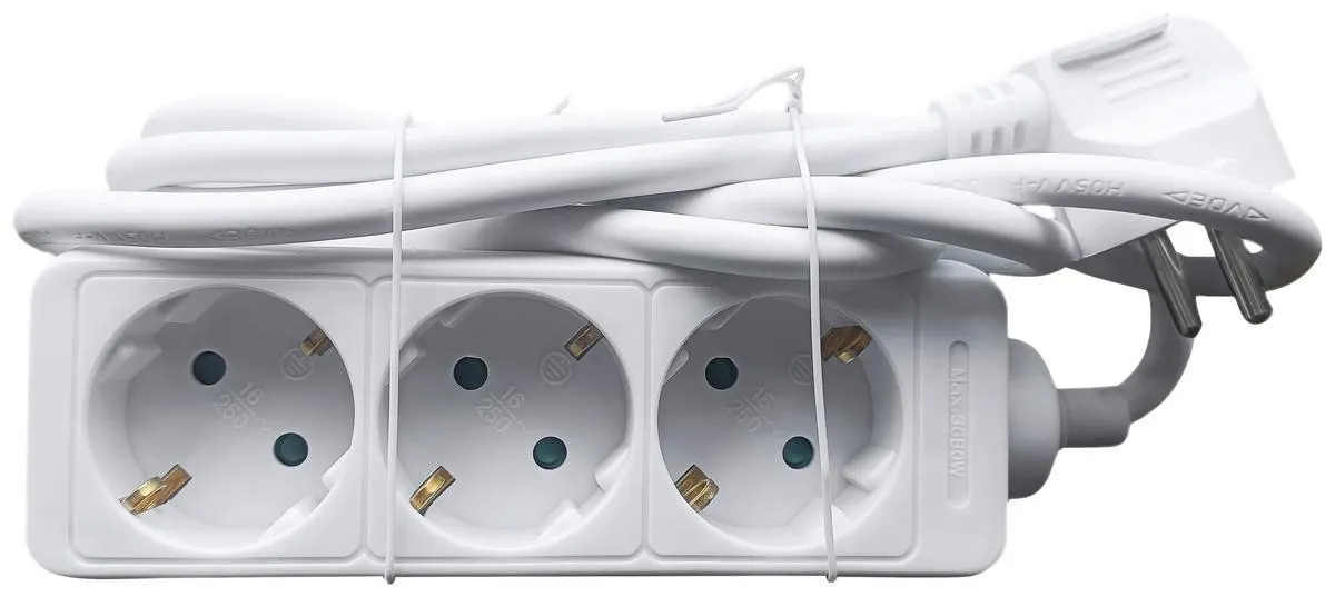 Steckdosenleiste Tibm in Weiß max. 3680 Watt