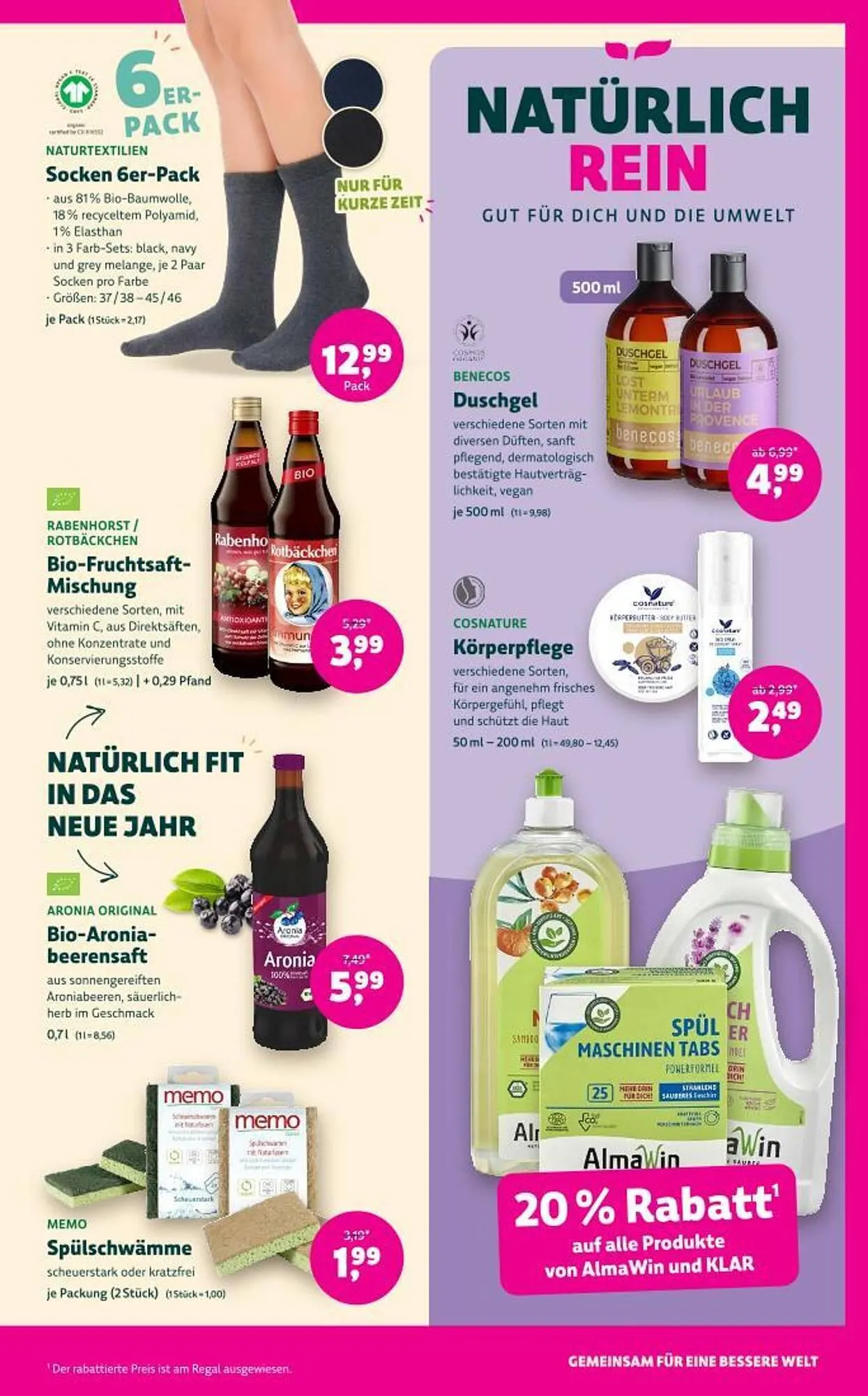 Denn's Biomarkt Flugblatt von 14. Jänner bis 27. Jänner 2026 - Flugblätt seite  15