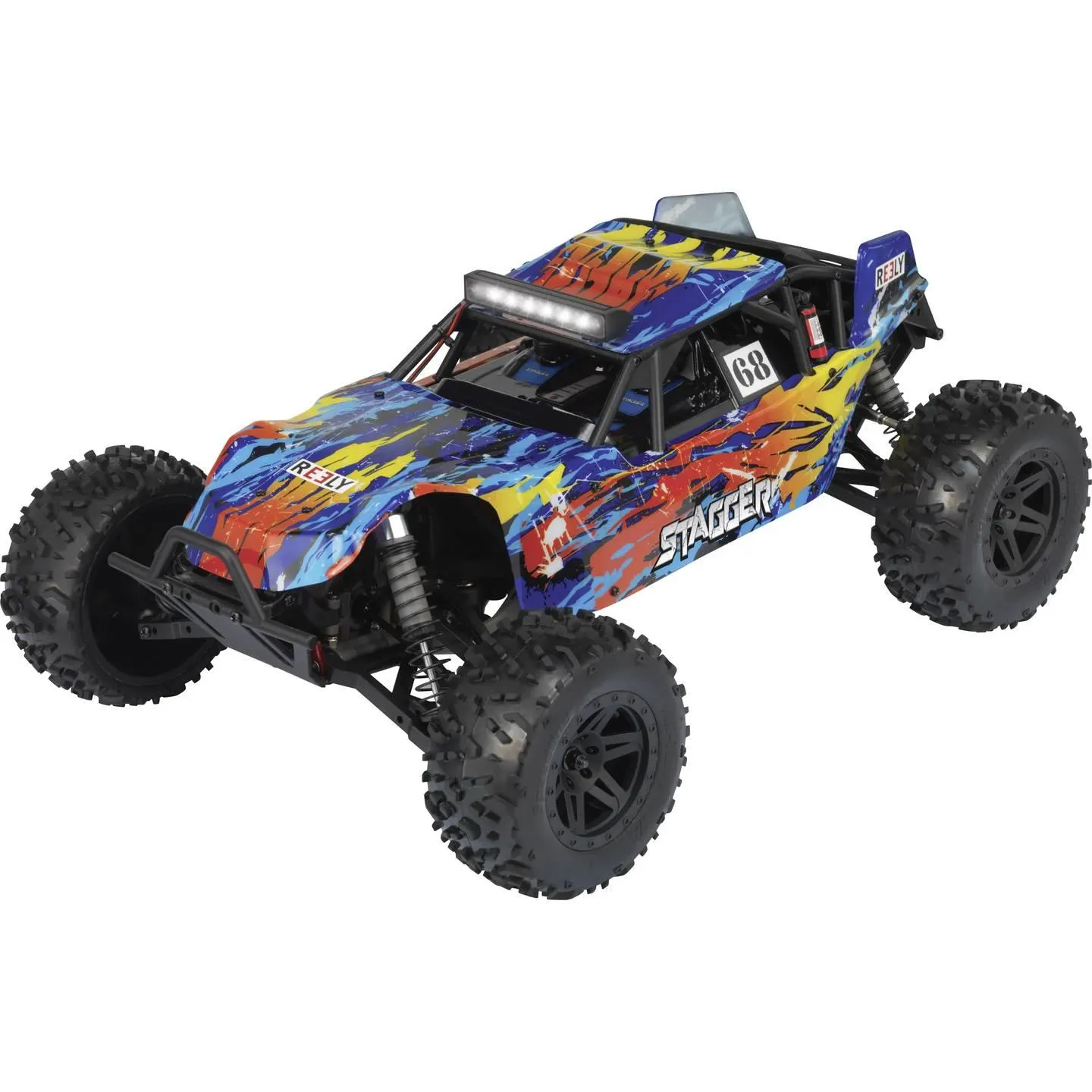 Reely Stagger Brushed 1:10 RC Modellauto Elektro Buggy Allradantrieb (4WD) 100% RtR 2,4 GHz inkl. Akku, Ladegerät und Se