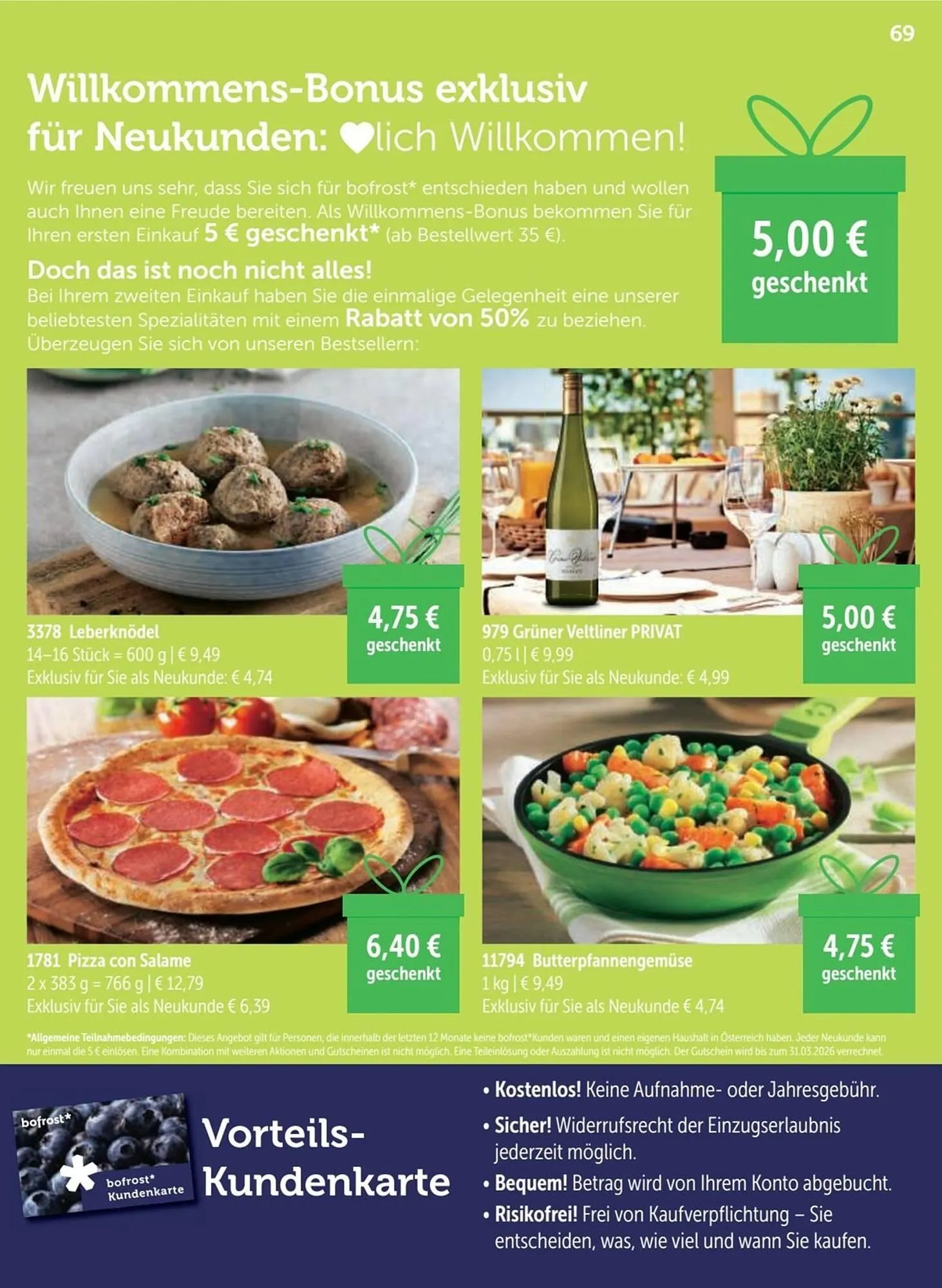 Bofrost Katalog von 13. September bis 6. März 2026 - Flugblätt seite  69