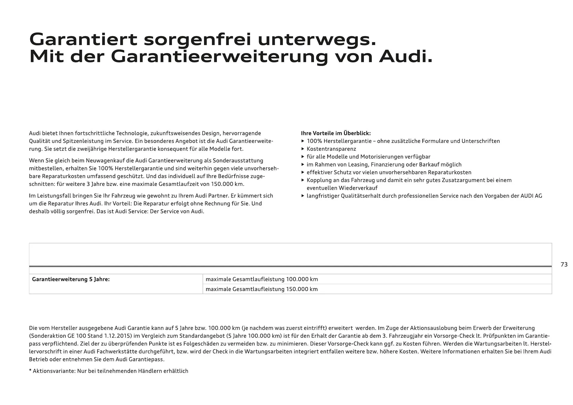 Audi Flugblatt von 20. November bis 22. Juli 2026 - Flugblätt seite  75