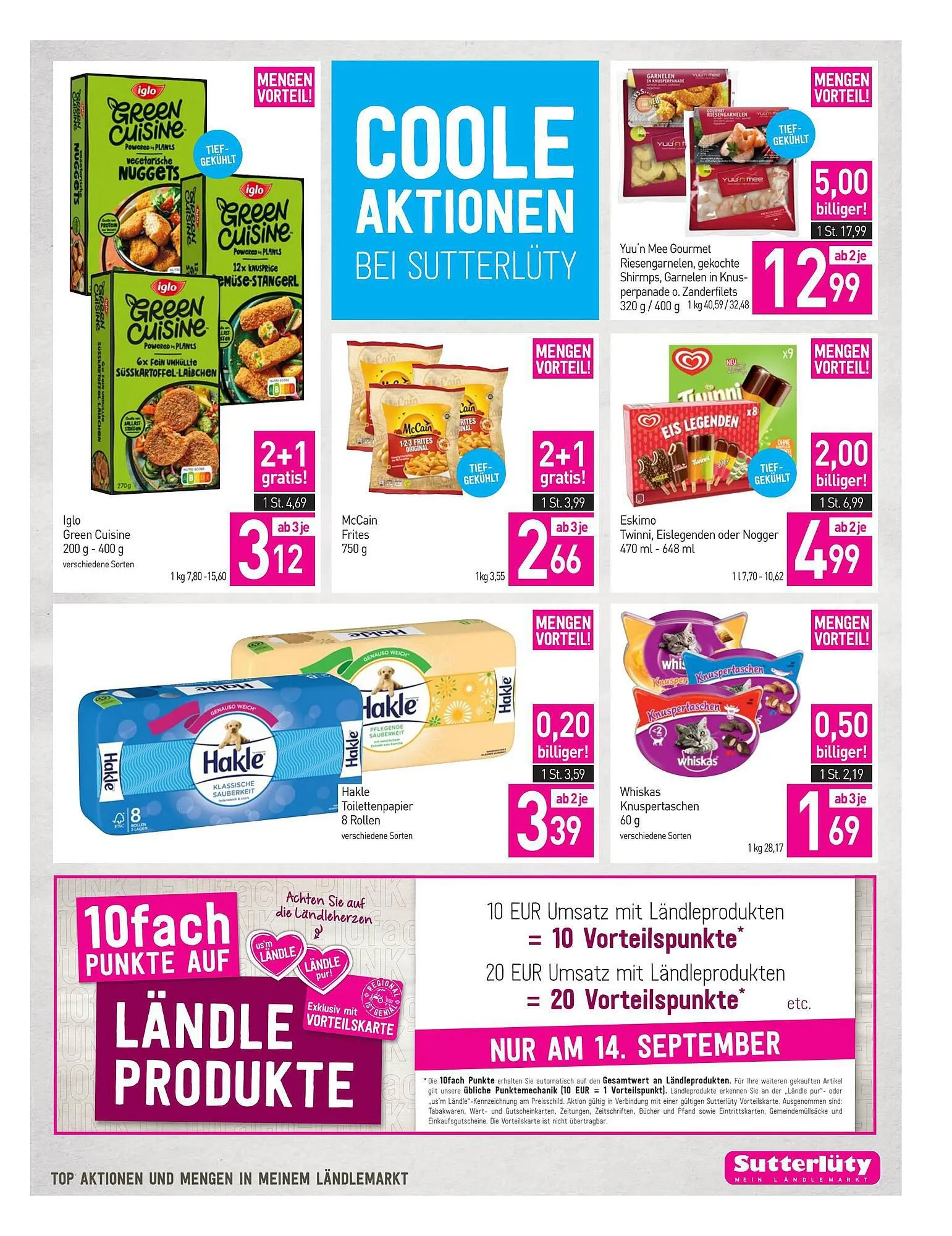 Sutterlüty Flugblatt von 14. September bis 20. September 2023 - Flugblätt seite 15