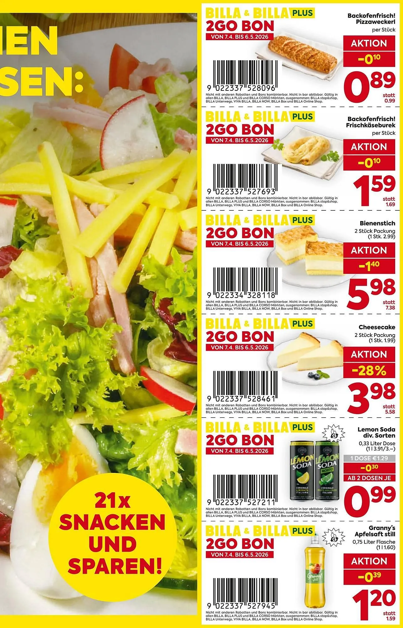 Billa Flugblatt von 7. April bis 6. Mai 2026 - Flugblätt seite  3