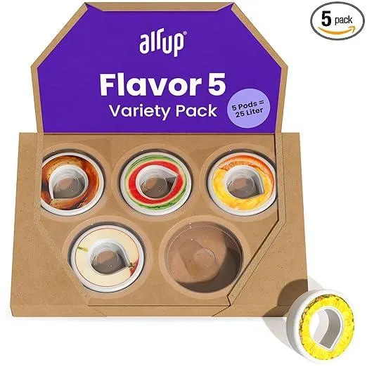 air up® Pods 5 Geschmacksrichtungen im Probier-Set Flavor 5 | Duft-Pods für 25 Liter Wasser mit zuckerfreiem Geschmack: Kola, Wassermelone, Orangeade, Apfel & Ananas I für original air up® Flaschen
