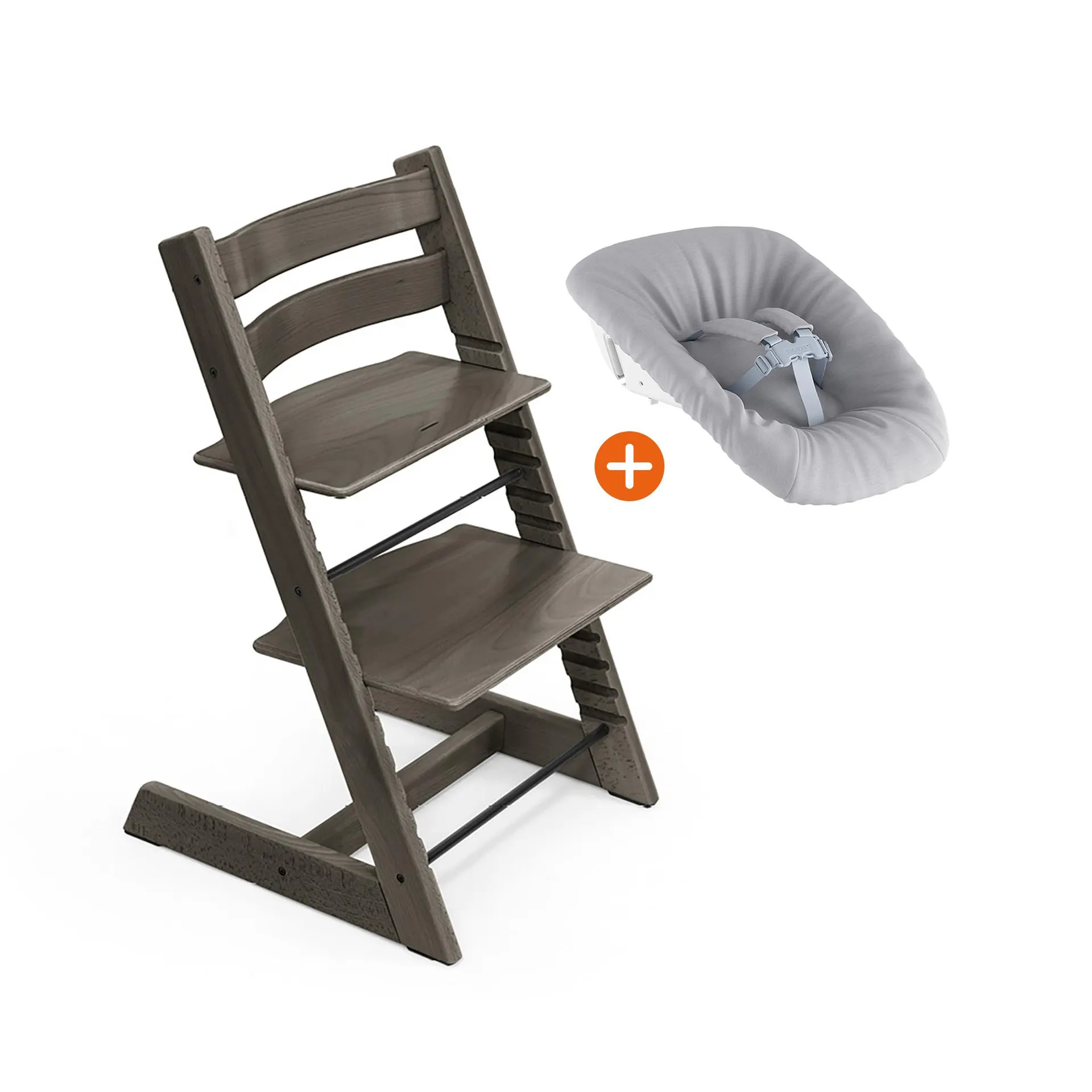 Set Tripp Trapp® Hazy Grey mit Newborn Set