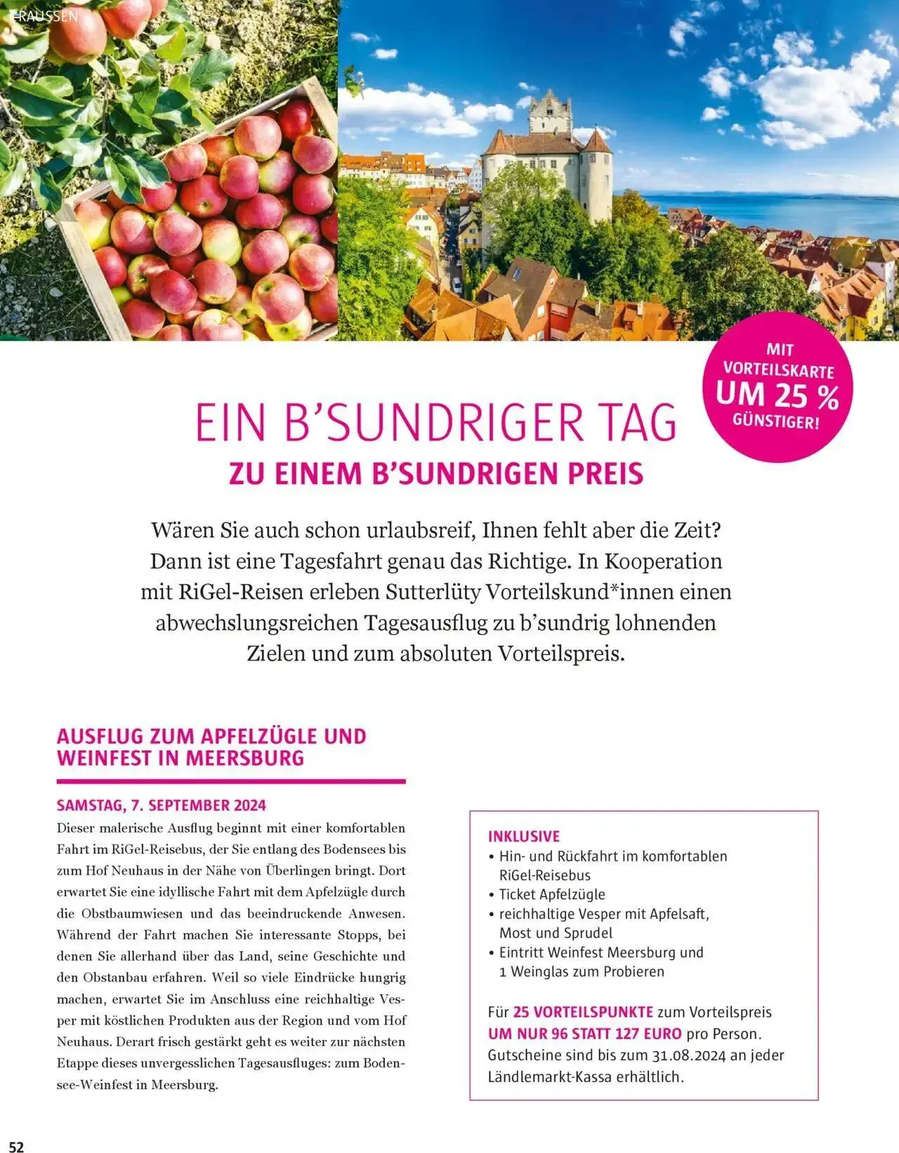 Sutterlüty B’sundrig Magazine von 3. Juli bis 31. Dezember 2024 - Flugblätt seite  52