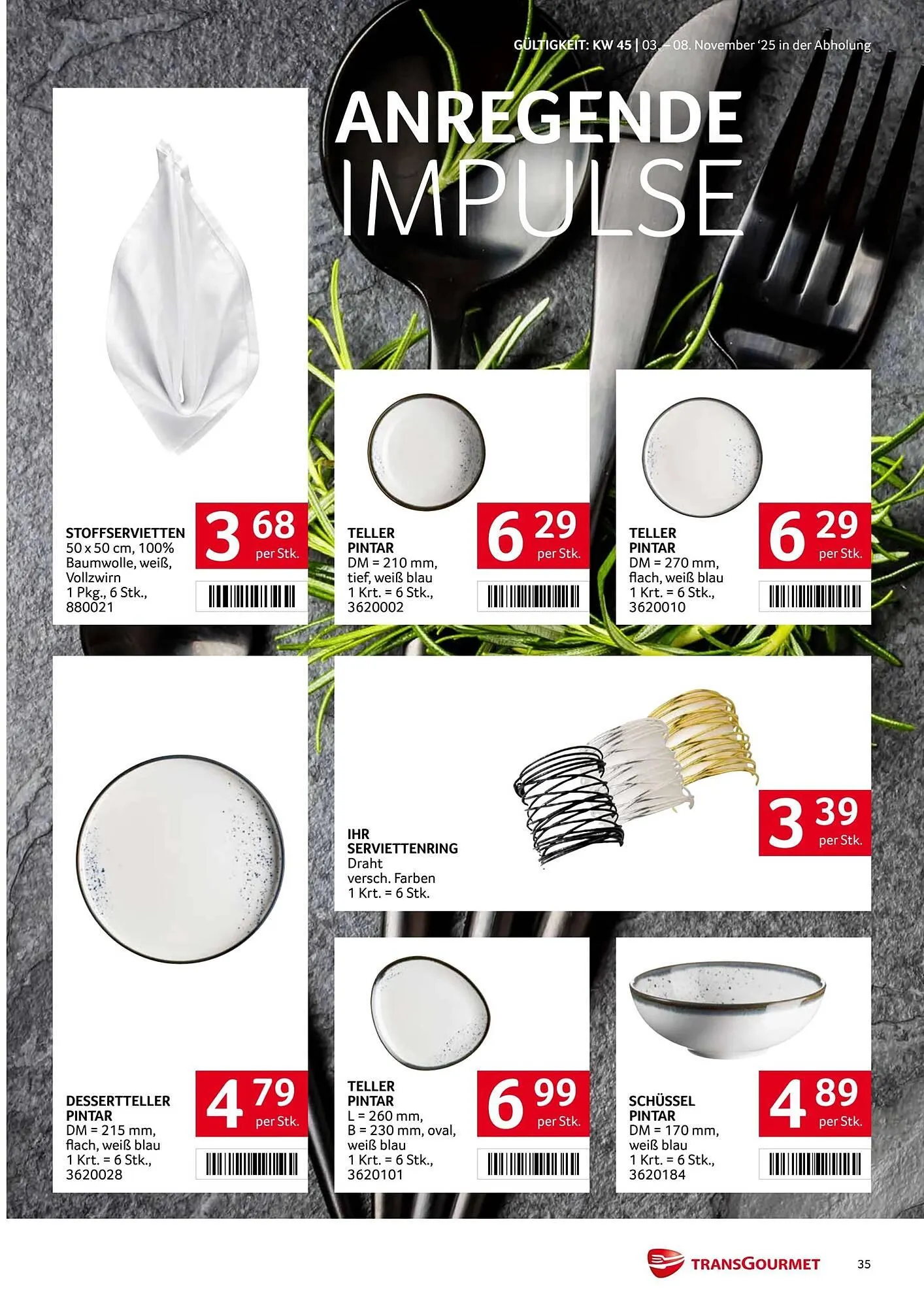 Transgourmet Flugblatt von 3. November bis 9. November 2025 - Flugblätt seite 35