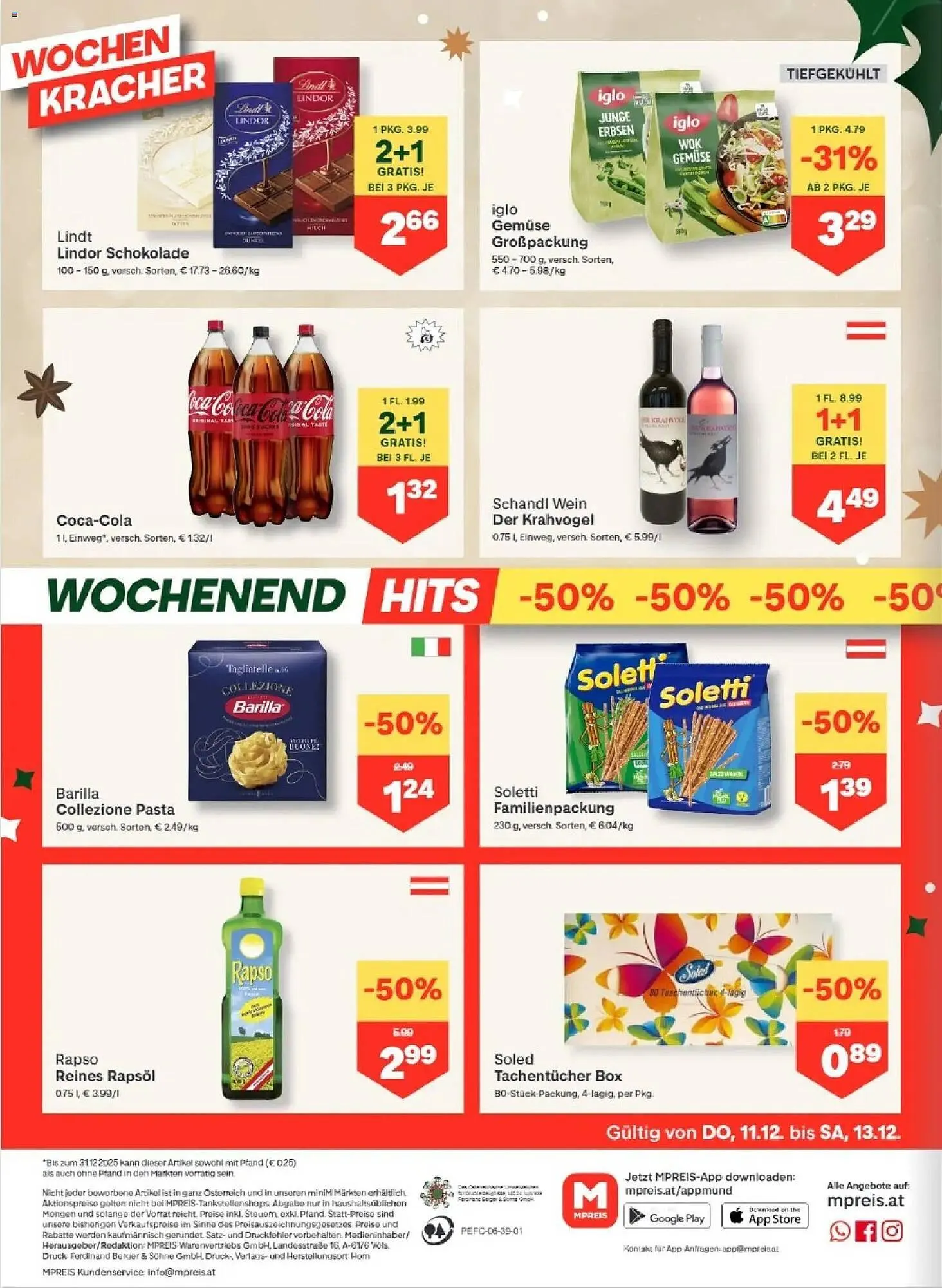 MPreis Flugblatt von 11. Dezember bis 17. Dezember 2025 - Flugblätt seite  16