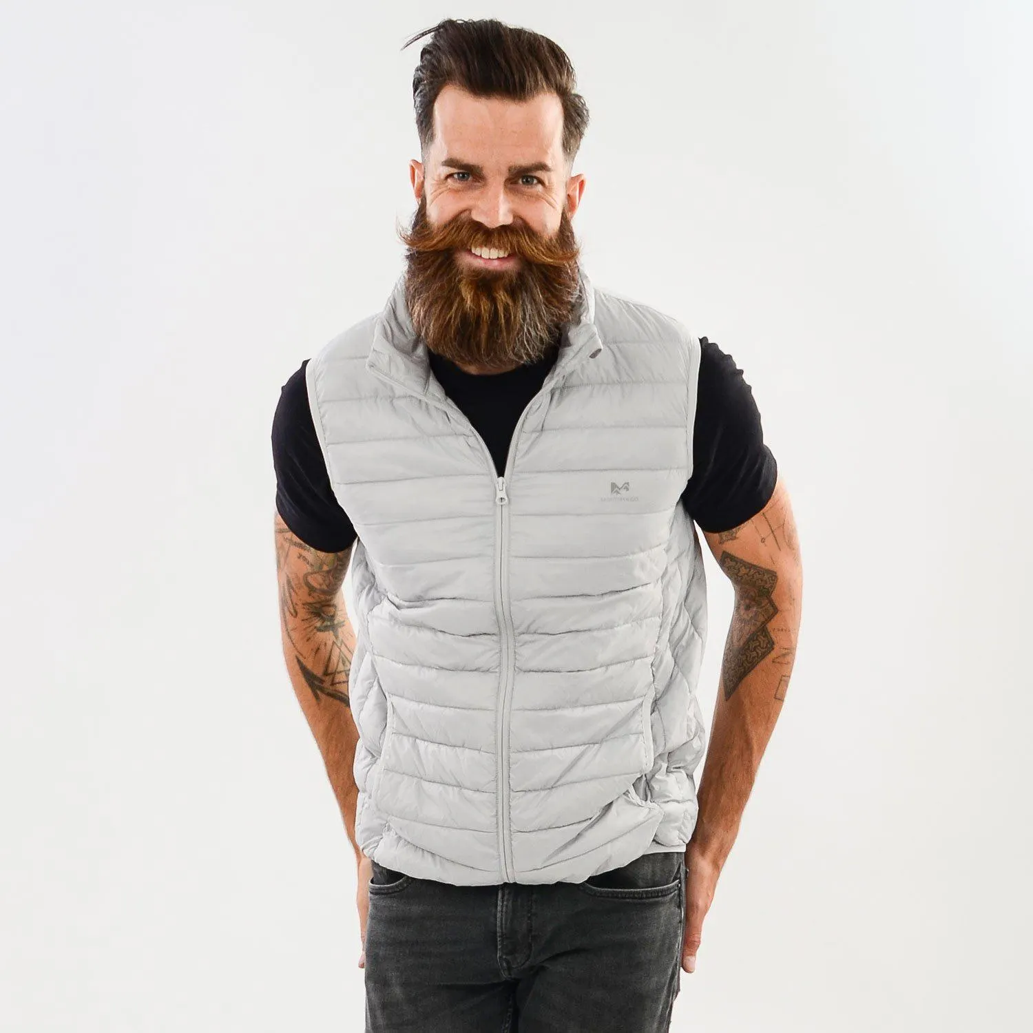 Steppweste Unisex im Daunen-Style, Grau