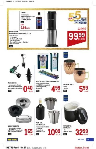 METRO Flugblatt - Profi von 6. August bis 19. August 2026 - Flugblätt seite 45