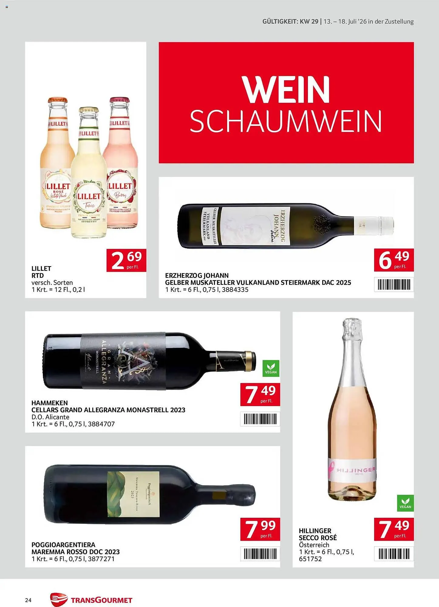 Transgourmet Flugblatt von 13. Juli bis 18. Juli 2026 - Flugblätt seite 24
