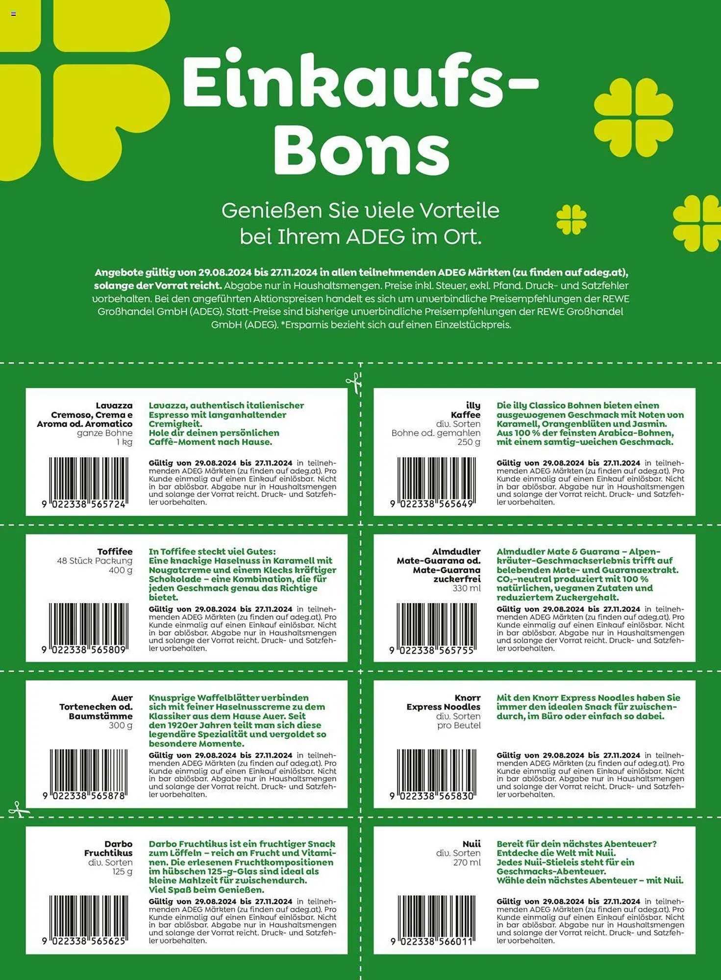 ADEG Flugblatt von 29. August bis 27. November 2024 - Flugblätt seite  2