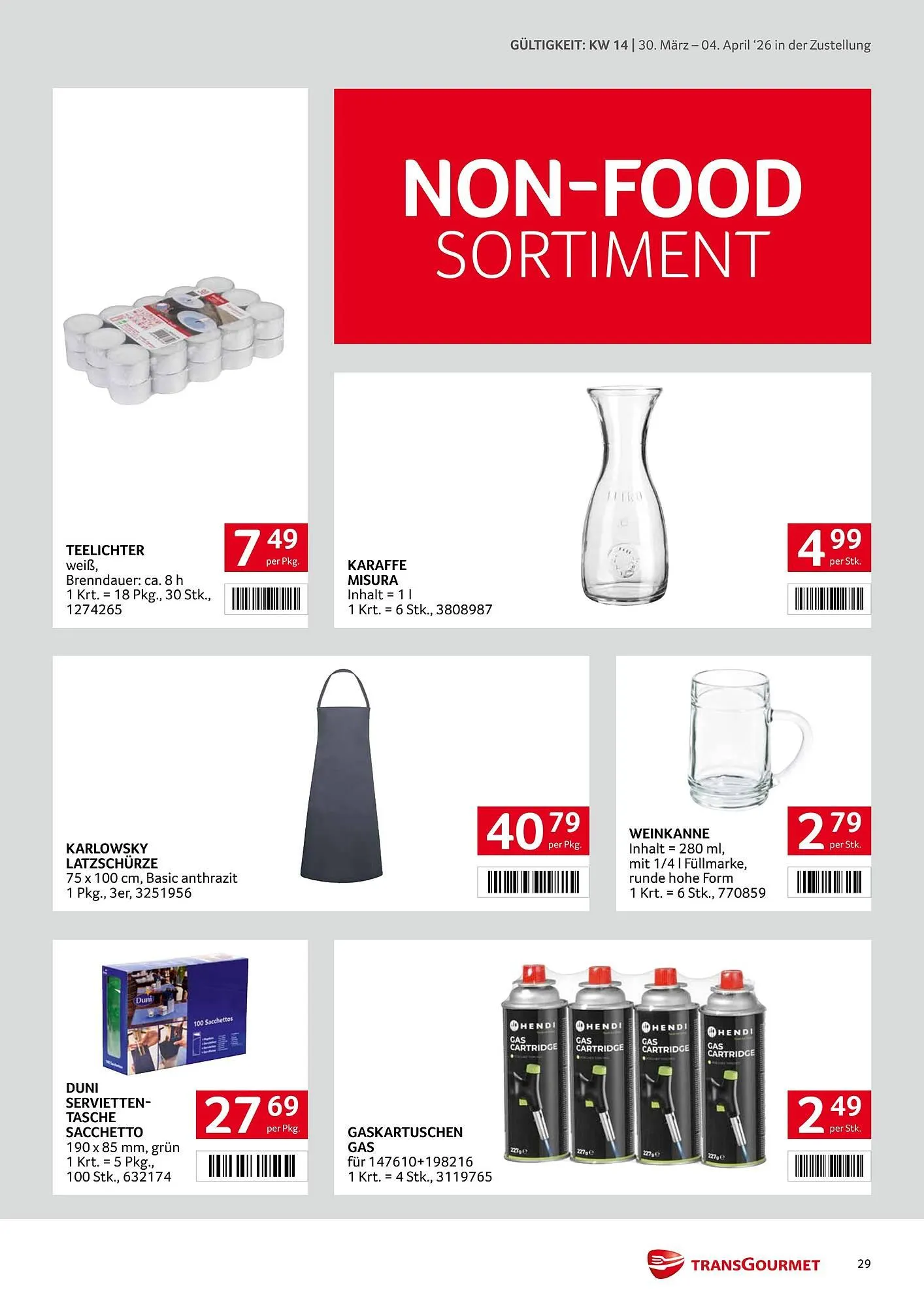 Transgourmet Flugblatt von 30. März bis 4. April 2026 - Flugblätt seite  29