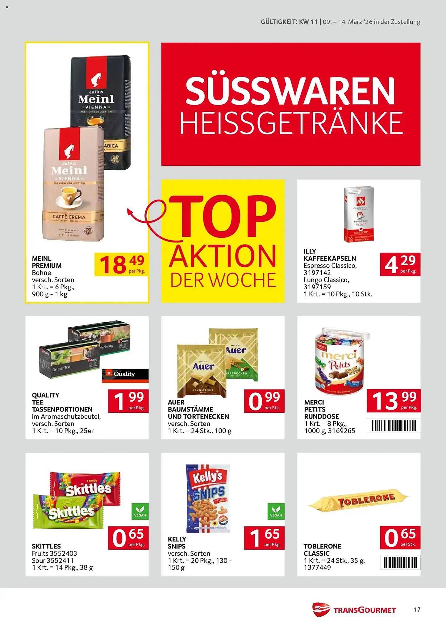 Transgourmet Flugblatt von 9. März bis 14. März 2026 - Flugblätt seite 17