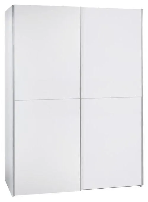 Schwebetürenschrank 170cm Starter, Schachbrettweiß