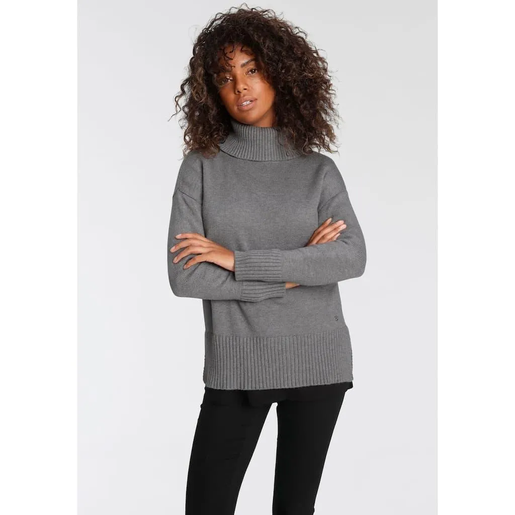 Tamaris Rollkragenpullover in lässiger Form mit seitlichen Schlitzen