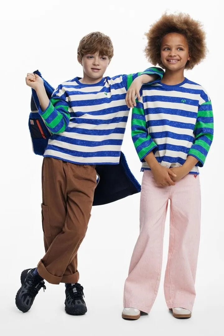 Verwaschenes Streifen-T-Shirt