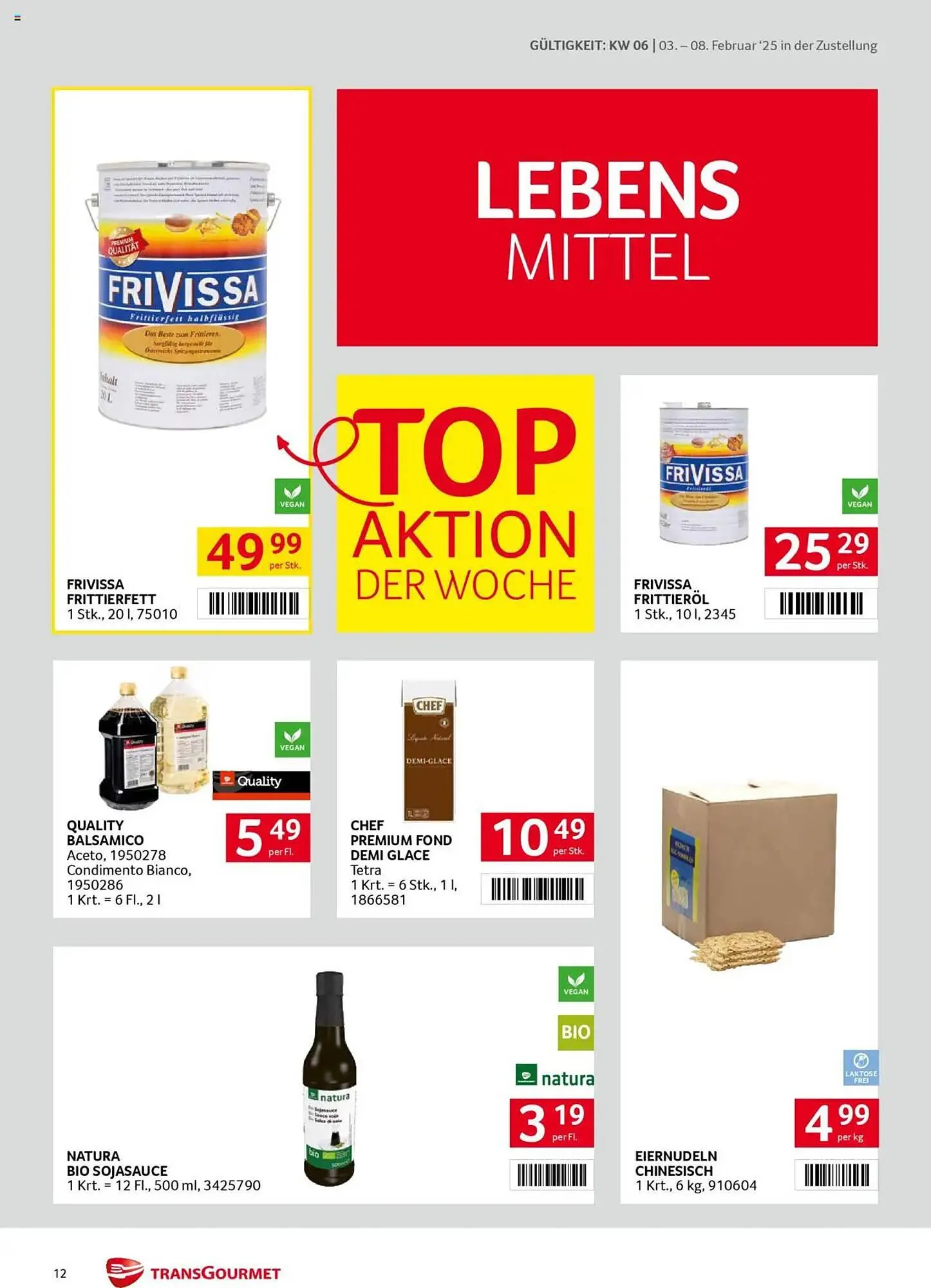 Transgourmet Flugblatt von 3. Februar bis 8. Februar 2025 - Flugblätt seite  12