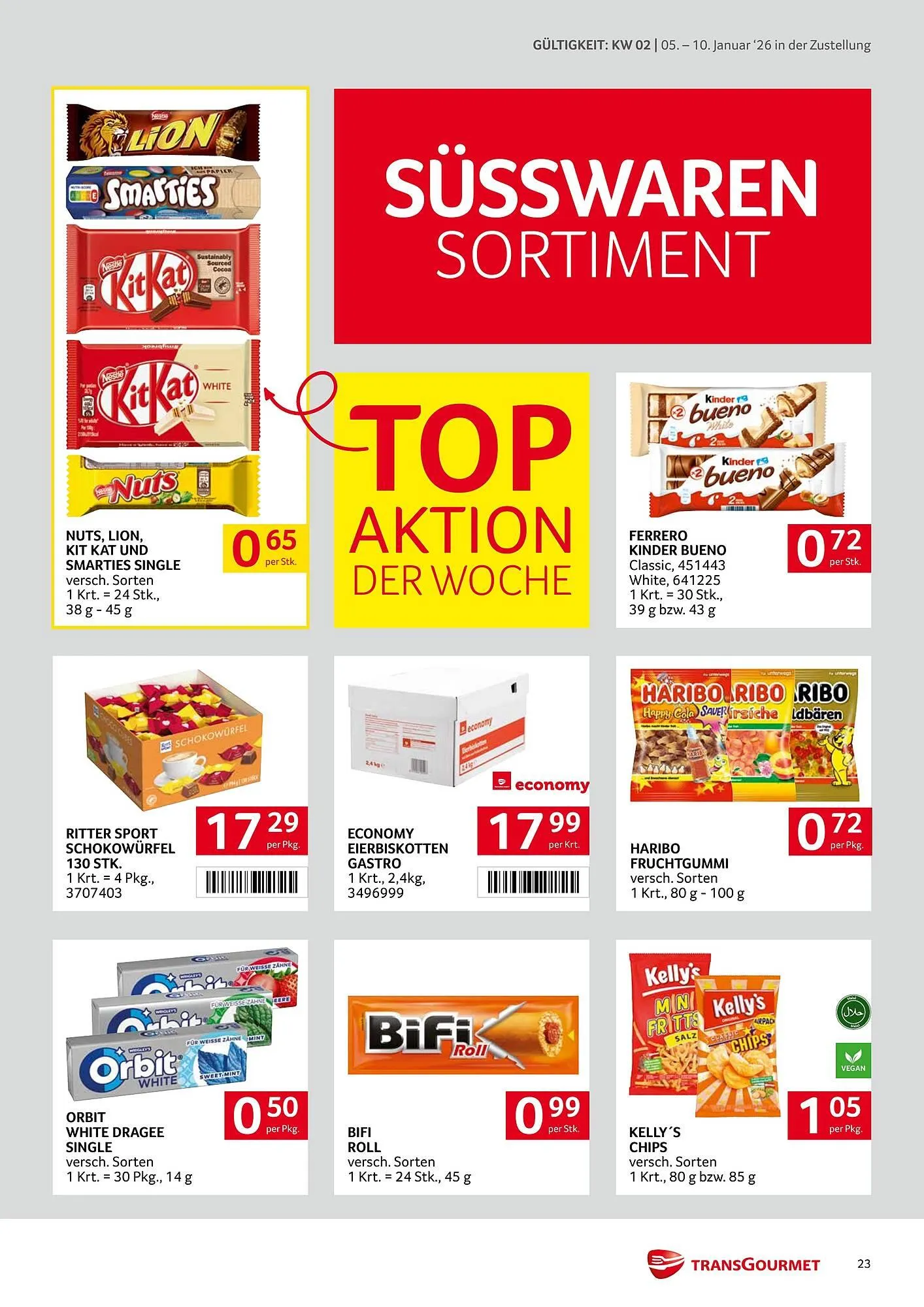 Transgourmet Flugblatt von 5. Jänner bis 10. Jänner 2026 - Flugblätt seite  23