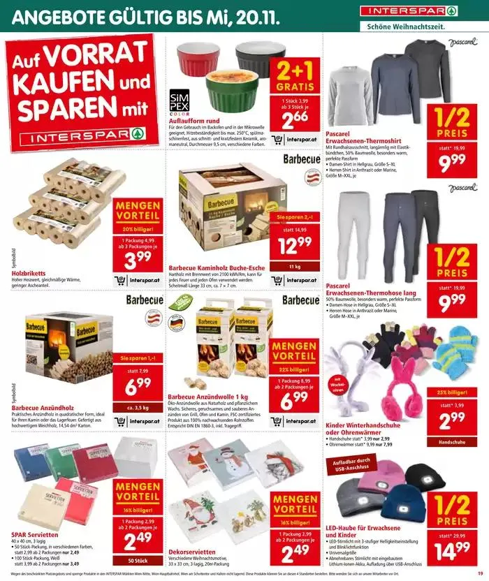 Interspar flugblatt von 29. Oktober bis 12. November 2024 - Flugblätt seite 19