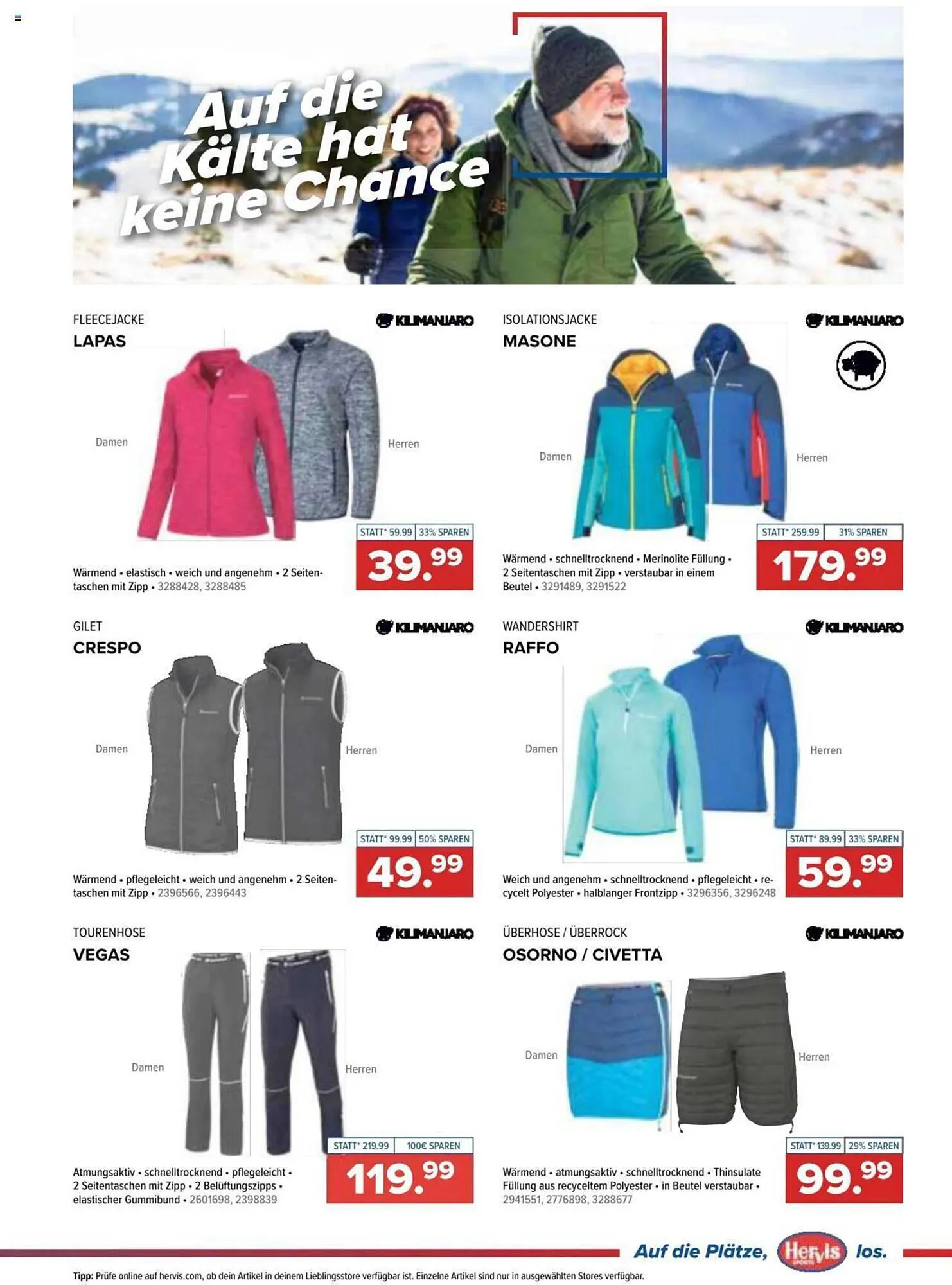 Hervis Flugblatt von 30. Oktober bis 5. November 2023 - Flugblätt seite 15