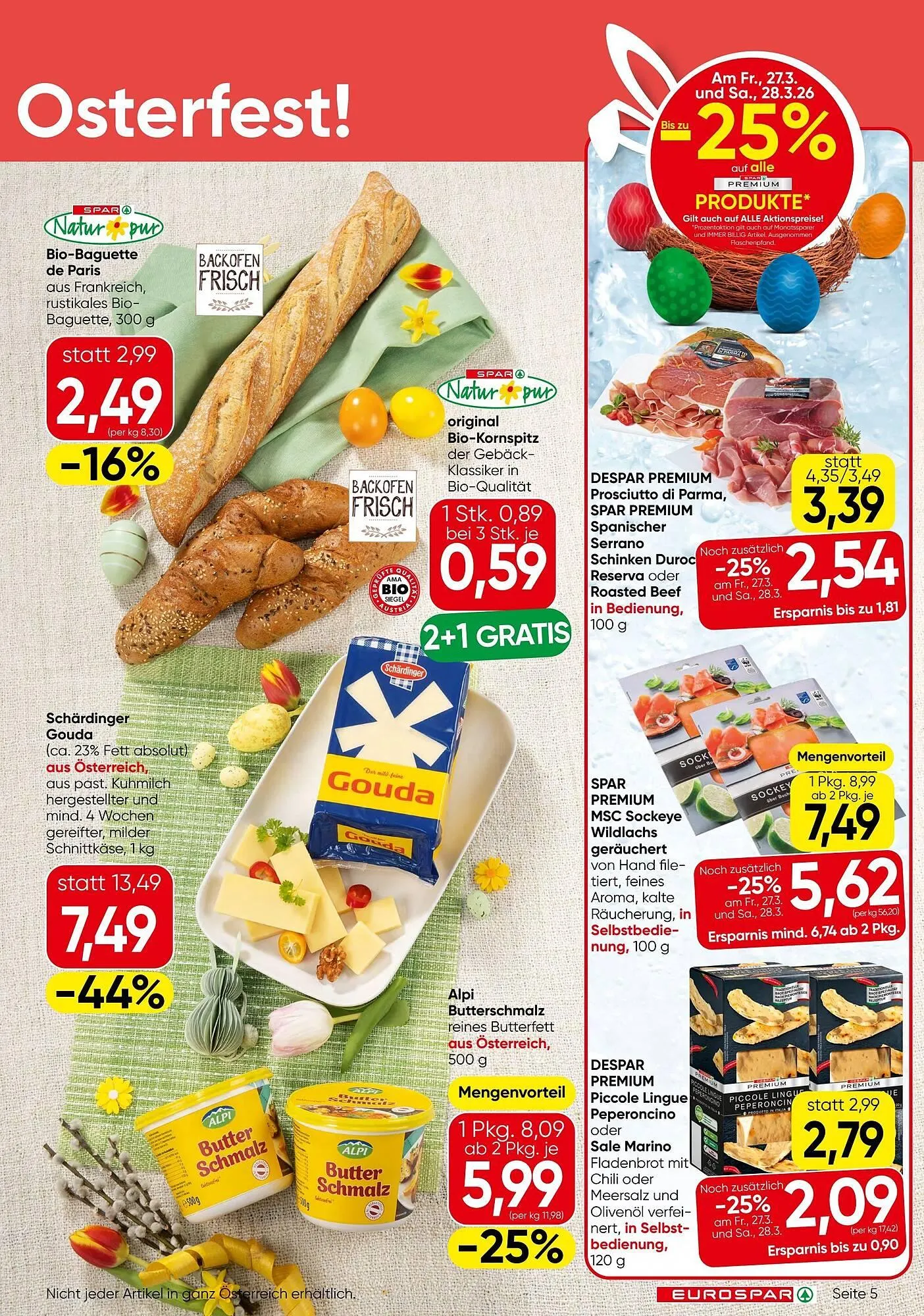 Eurospar Flugblatt von 26. März bis 8. April 2026 - Flugblätt seite 5