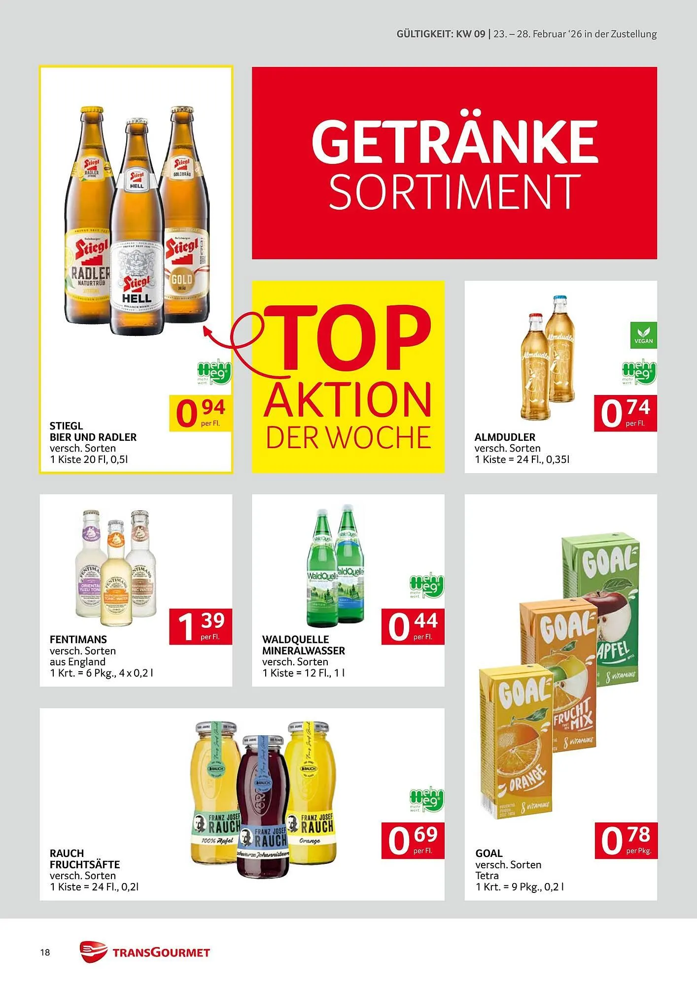 Transgourmet Flugblatt von 23. Februar bis 28. Februar 2026 - Flugblätt seite  18