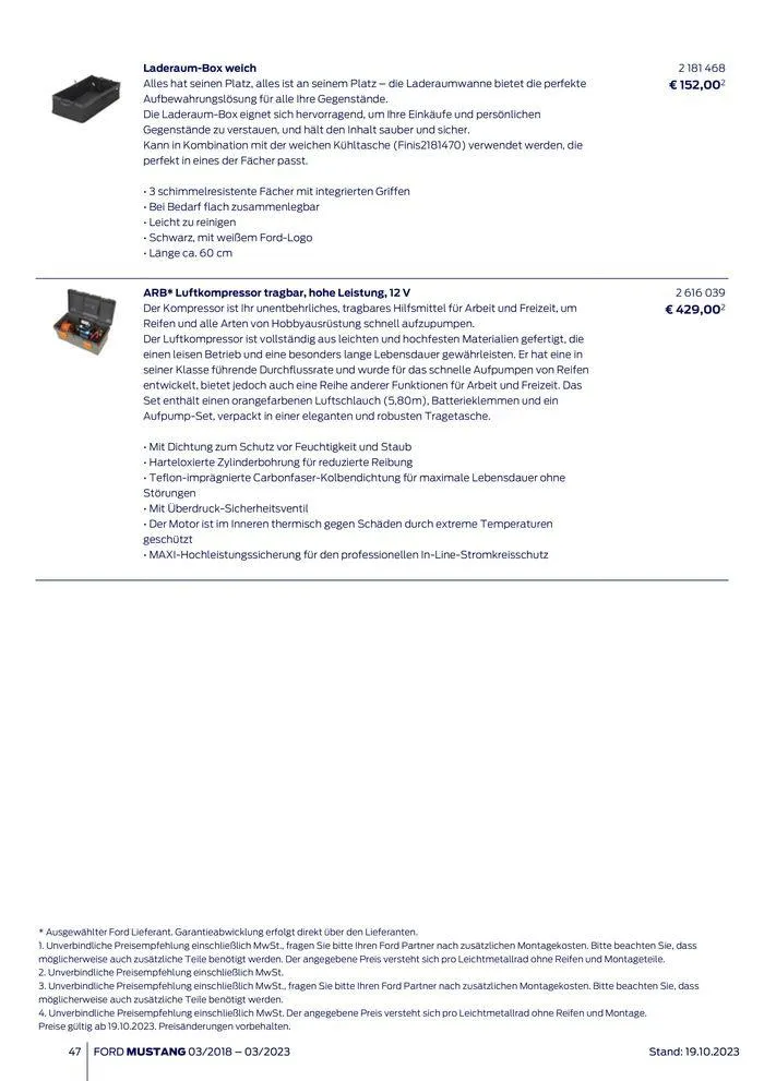 FORD MUSTANG von 2. November bis 2. November 2024 - Flugblätt seite 47