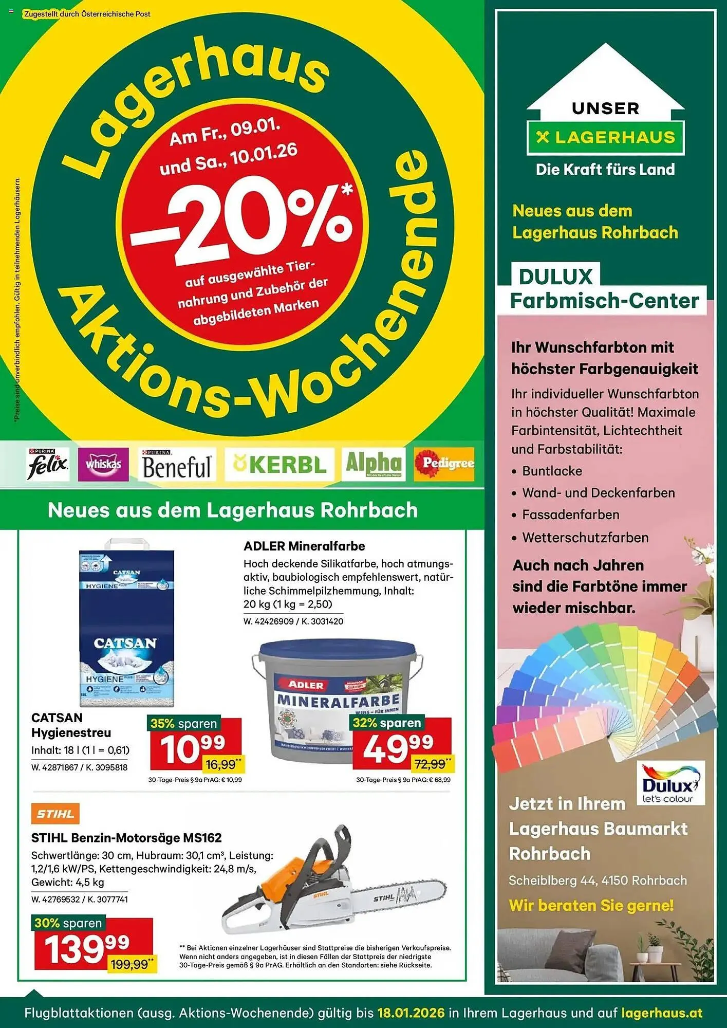 Lagerhaus Flugblatt von 4. Jänner bis 18. Jänner 2026 - Flugblätt seite  1