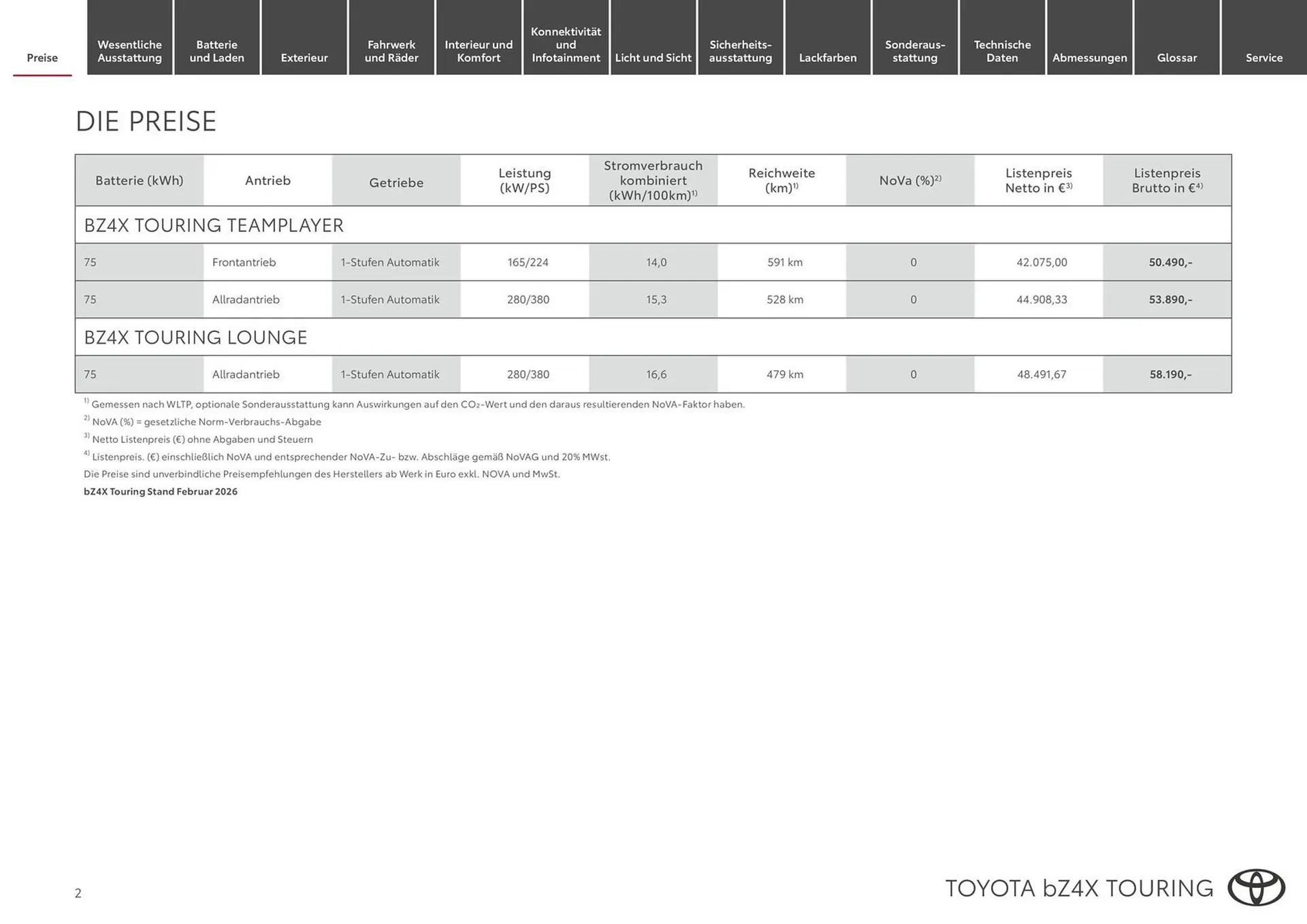 Toyota Flugblatt von 11. Februar bis 3. März 2026 - Flugblätt seite 2