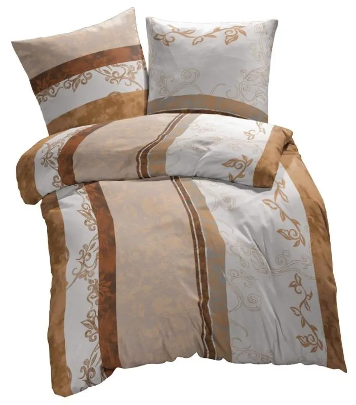 MOONLIGHT Bettwäsche in Baumwoll-Satin Braun | 70 x 90 / 140 x 200 cm