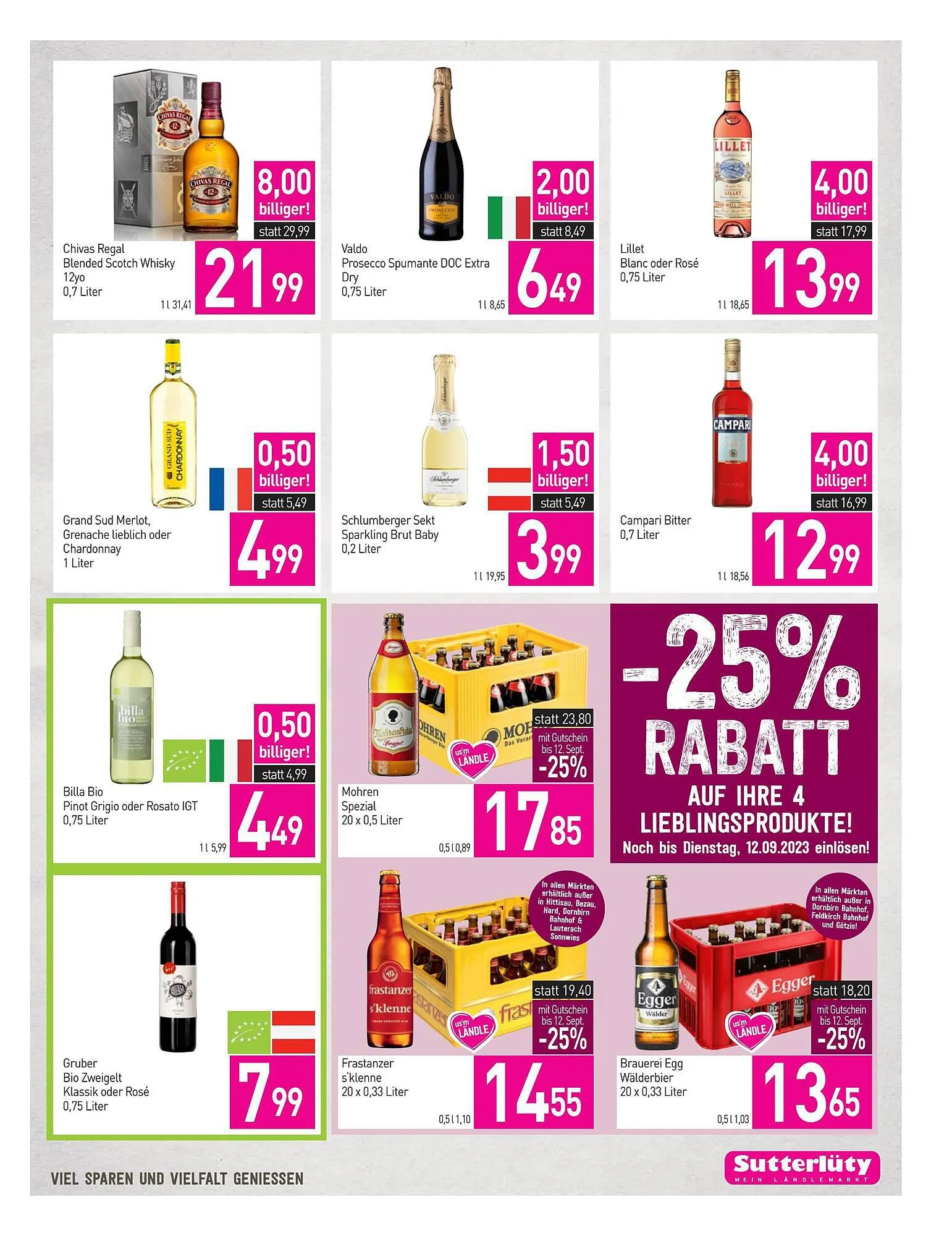 Sutterlüty Flugblatt von 7. September bis 12. September 2023 - Flugblätt seite 15