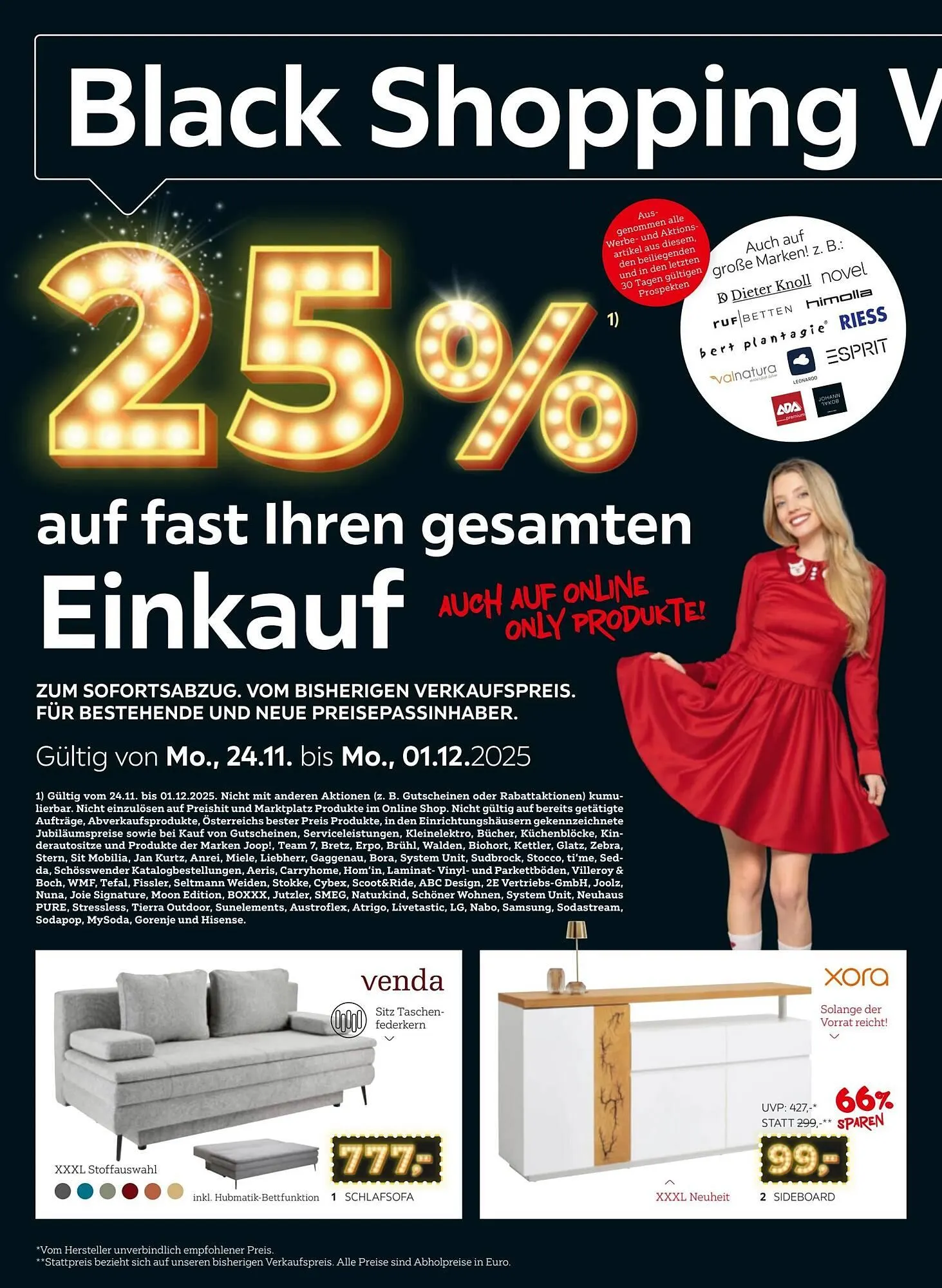 XXXLutz Prospekt von 24. November bis 8. Dezember 2025 - Flugblätt seite  2