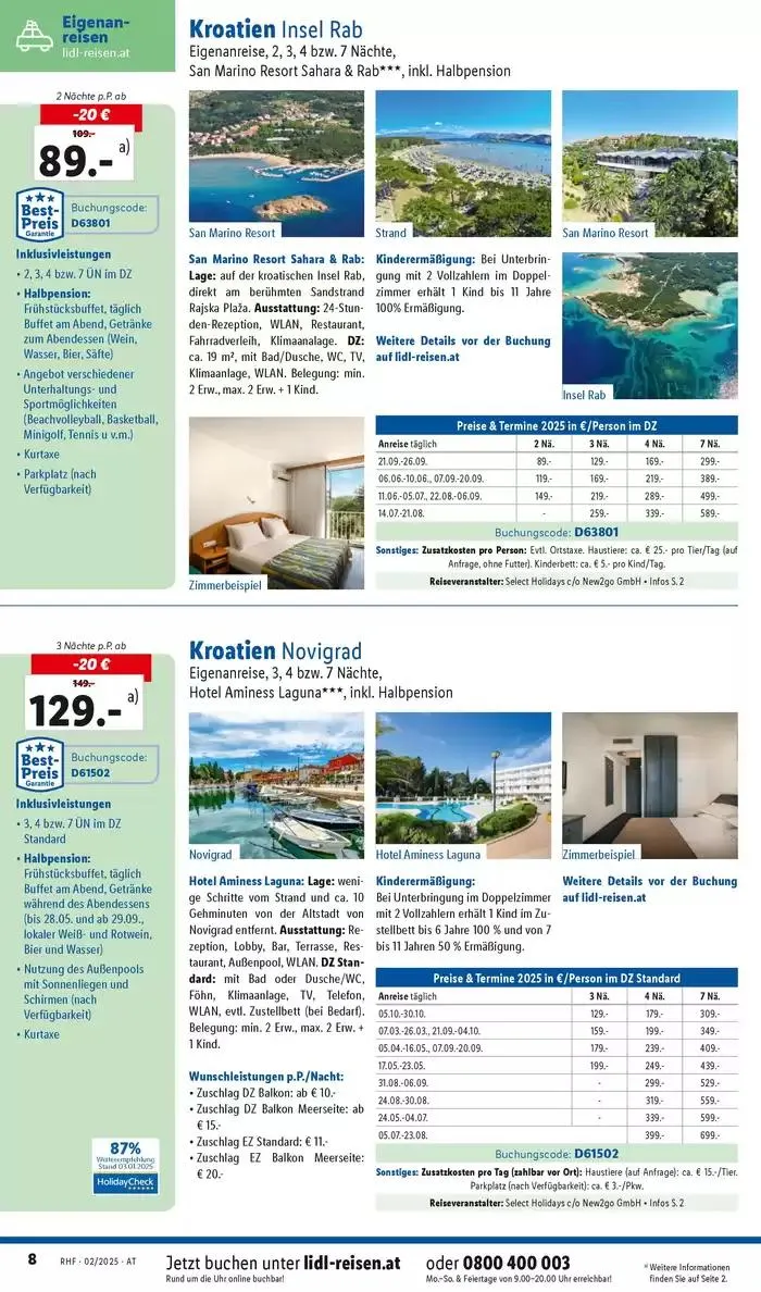 Aktuelle Reiseprospekte Hauptprospekt Februar von 29. Jänner bis 28. Februar 2025 - Flugblätt seite 8