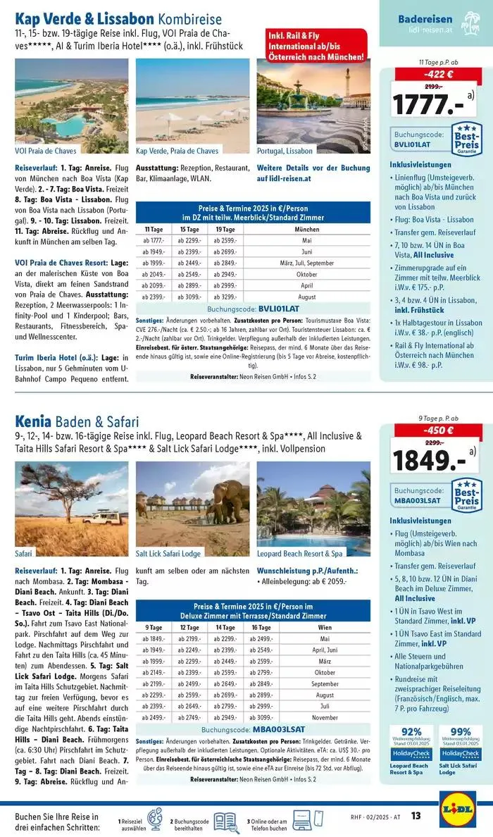 Aktuelle Reiseprospekte Hauptprospekt Februar von 29. Jänner bis 28. Februar 2025 - Flugblätt seite 13