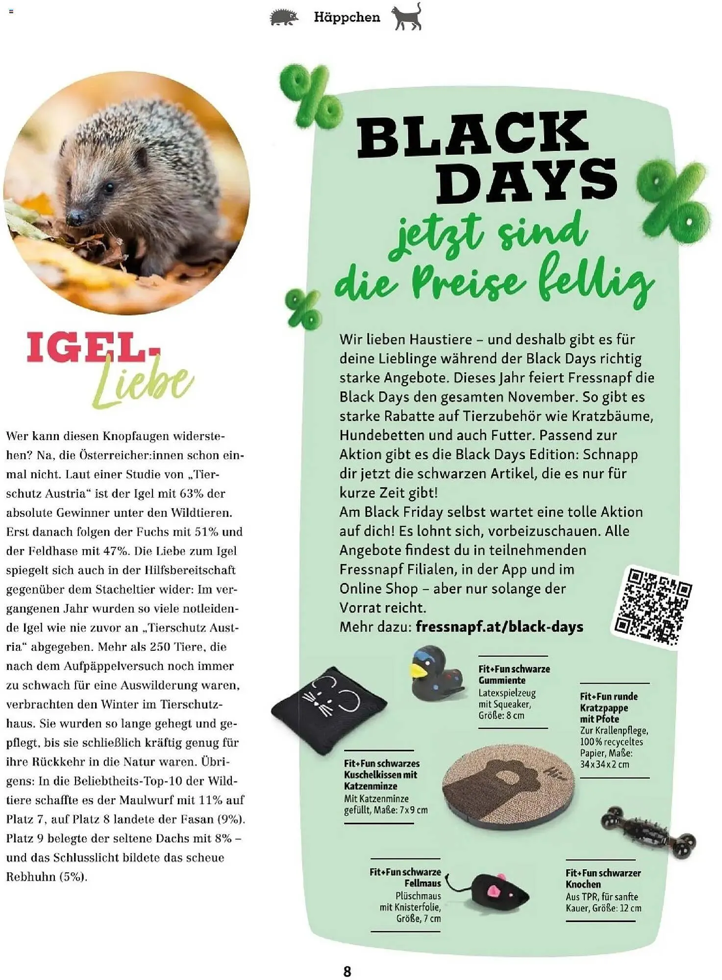 Fressnapf Flugblatt von 1. November bis 31. Dezember 2025 - Flugblätt seite  8