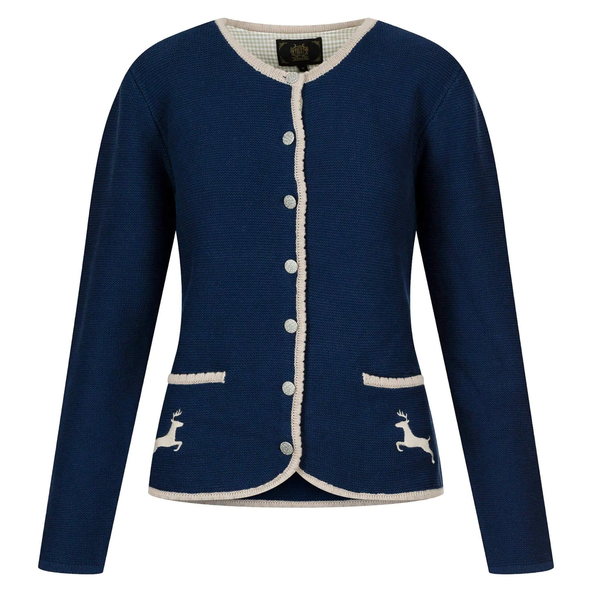 Damen Strickjacke "Hirsch", Navy