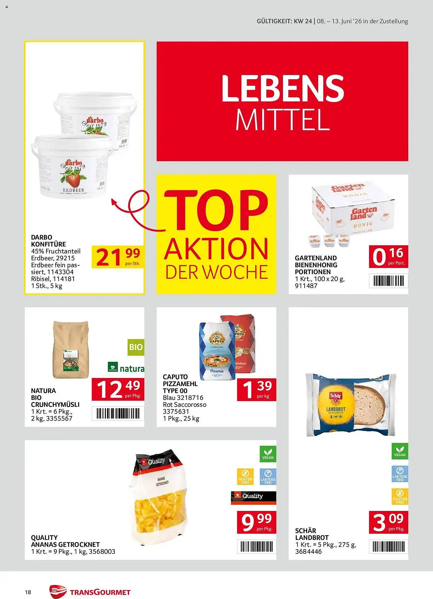 Transgourmet Flugblatt von 8. Juni bis 13. Juni 2026 - Flugblätt seite 18