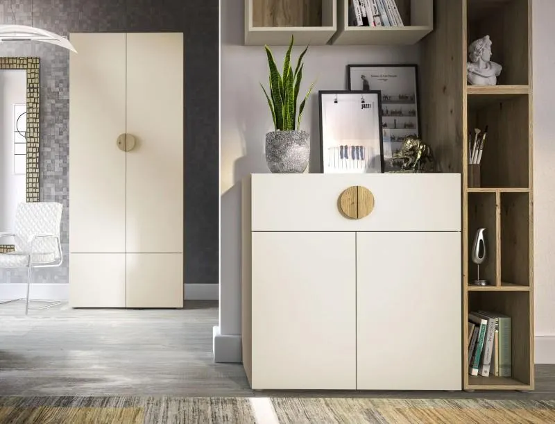 STEINER SHOPPING Vorzimmer - Set D Maräne, 6-teilig, Farbe: Beige / Eiche Artisan