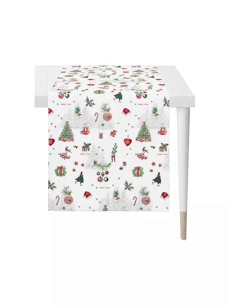 Weihnachts Tischläufer 140x48cm SEASON Weiss