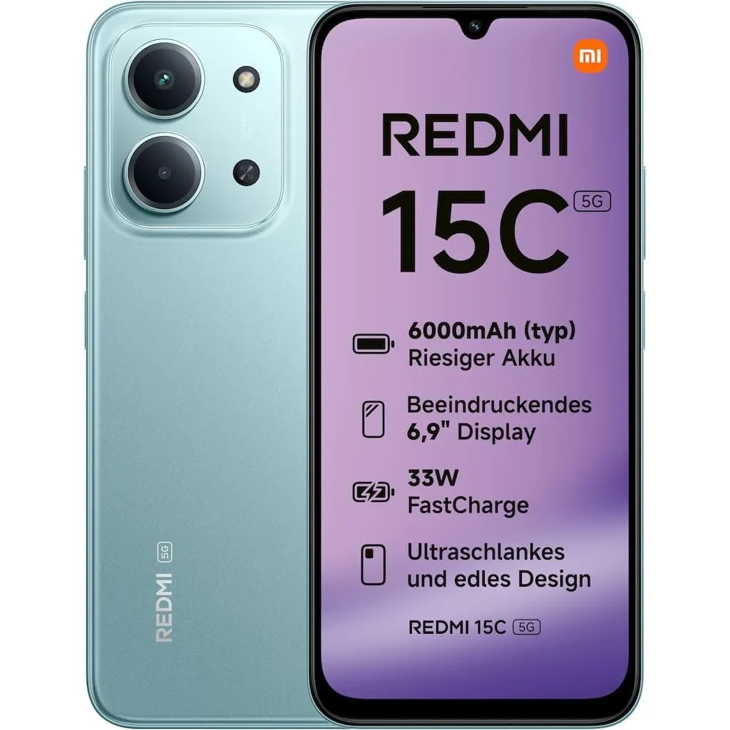 Xiaomi Smartphone »Redmi 15C 5G 4+128GB« Mint Green