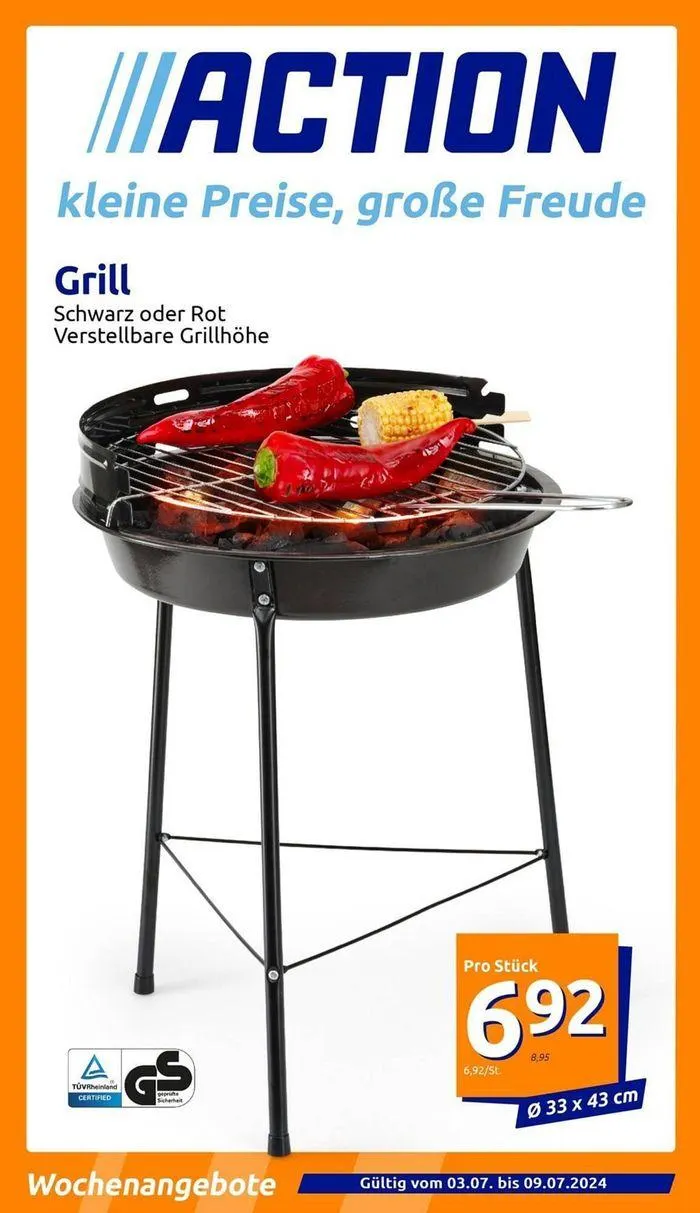 Action Flugblatt Bis 09.07.2024 von 4. Juli bis 18. Juli 2024 - Flugblätt seite  1