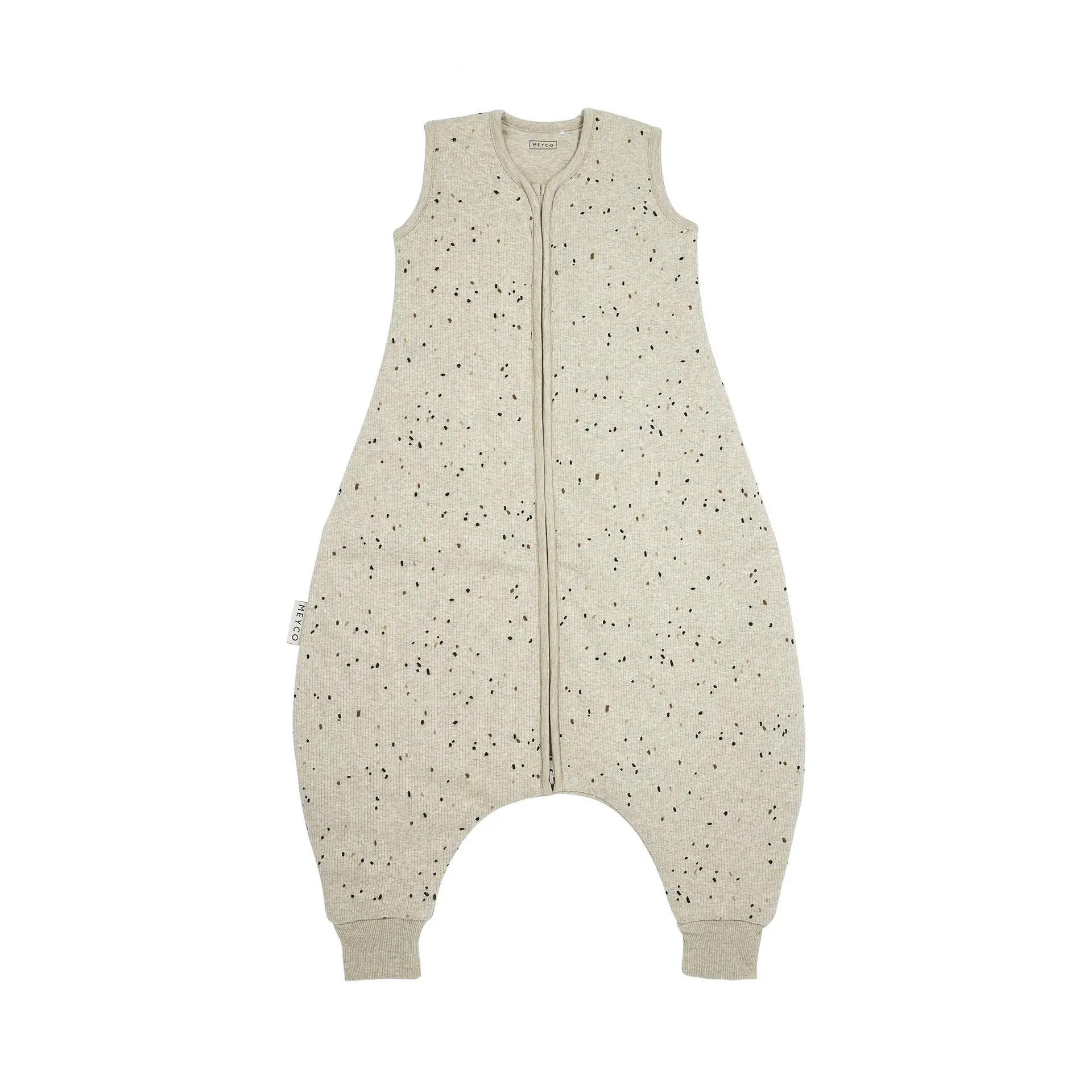 Winter Schlafoverall Jumper Rib Mini Spot Sand Melange 80cm