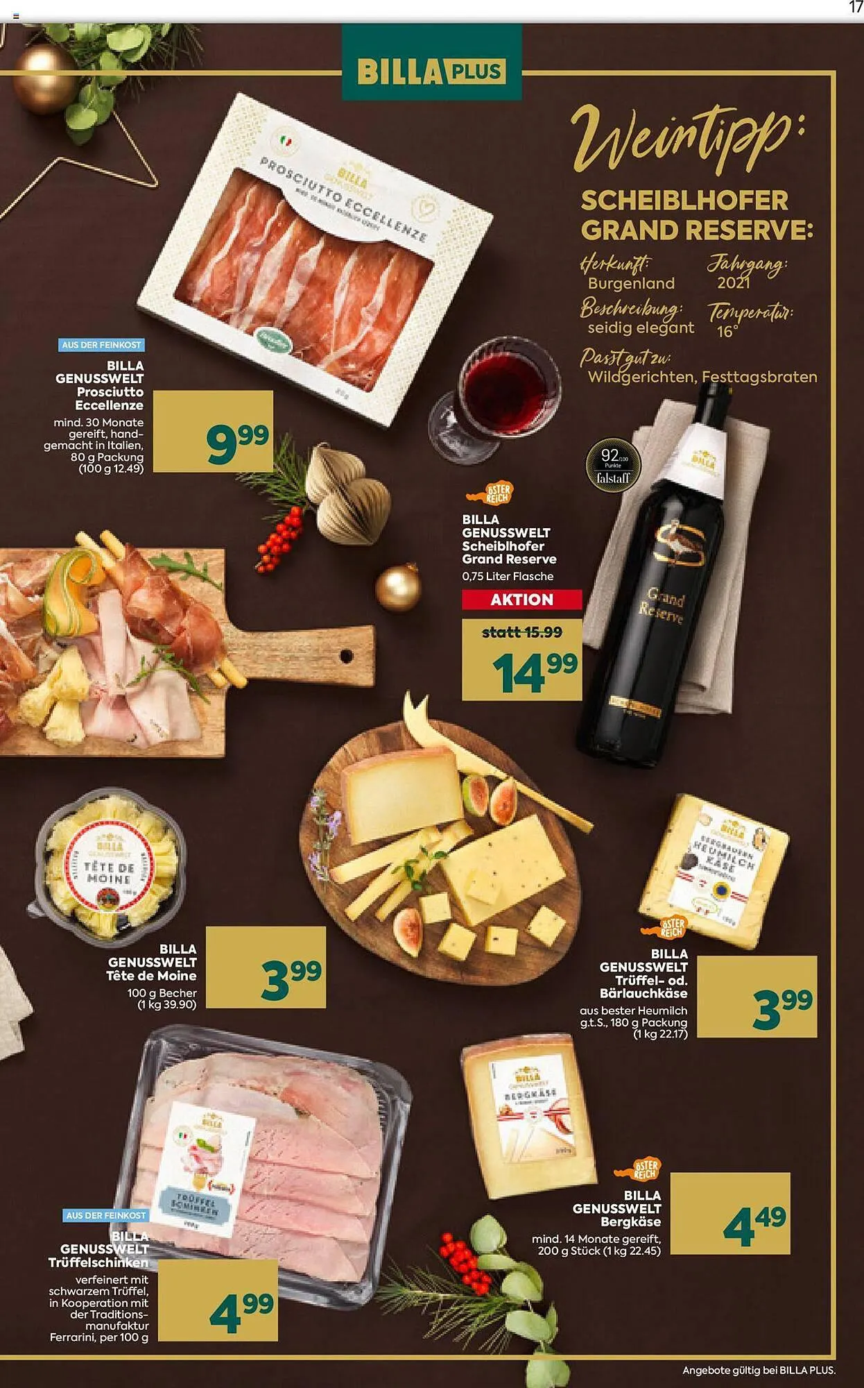 Billa Flugblatt von 30. November bis 23. Dezember 2023 - Flugblätt seite 17