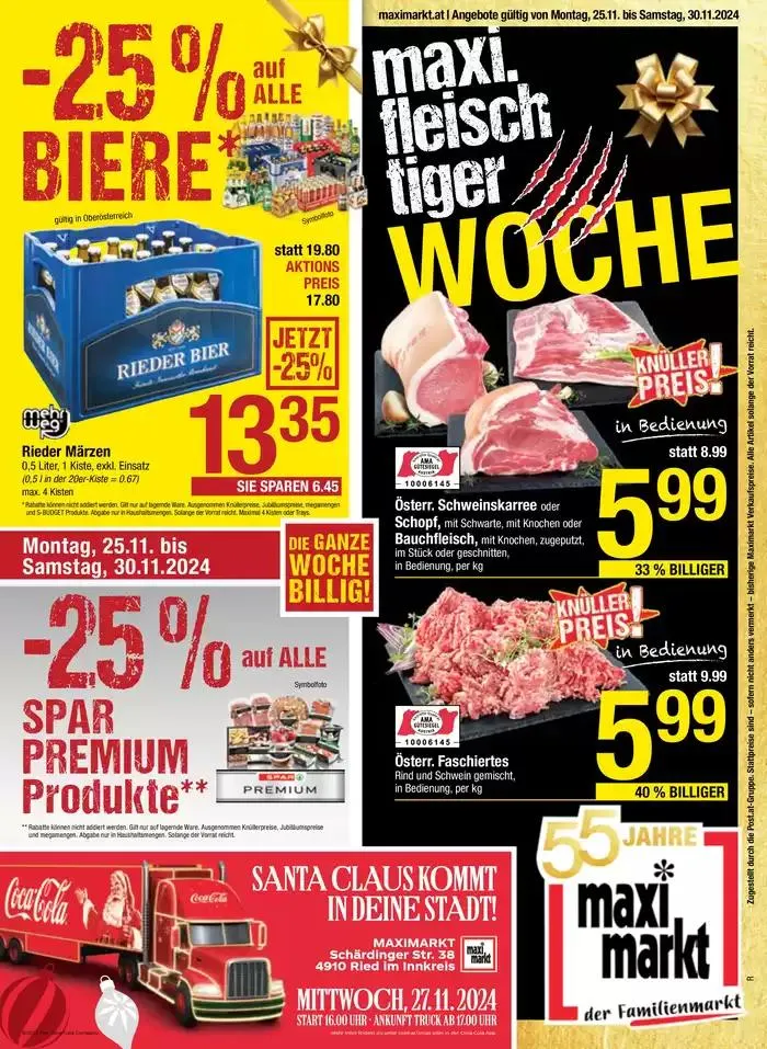 Rabatte und Aktionen von 22. November bis 6. Dezember 2024 - Flugblätt seite 1
