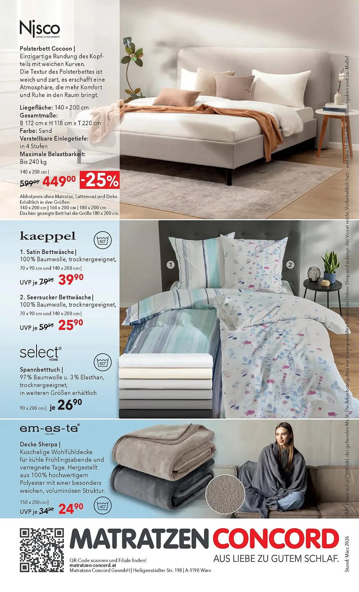 Matratzen Concord Prospekt von 25. März bis 28. April 2026 - Flugblätt seite  8